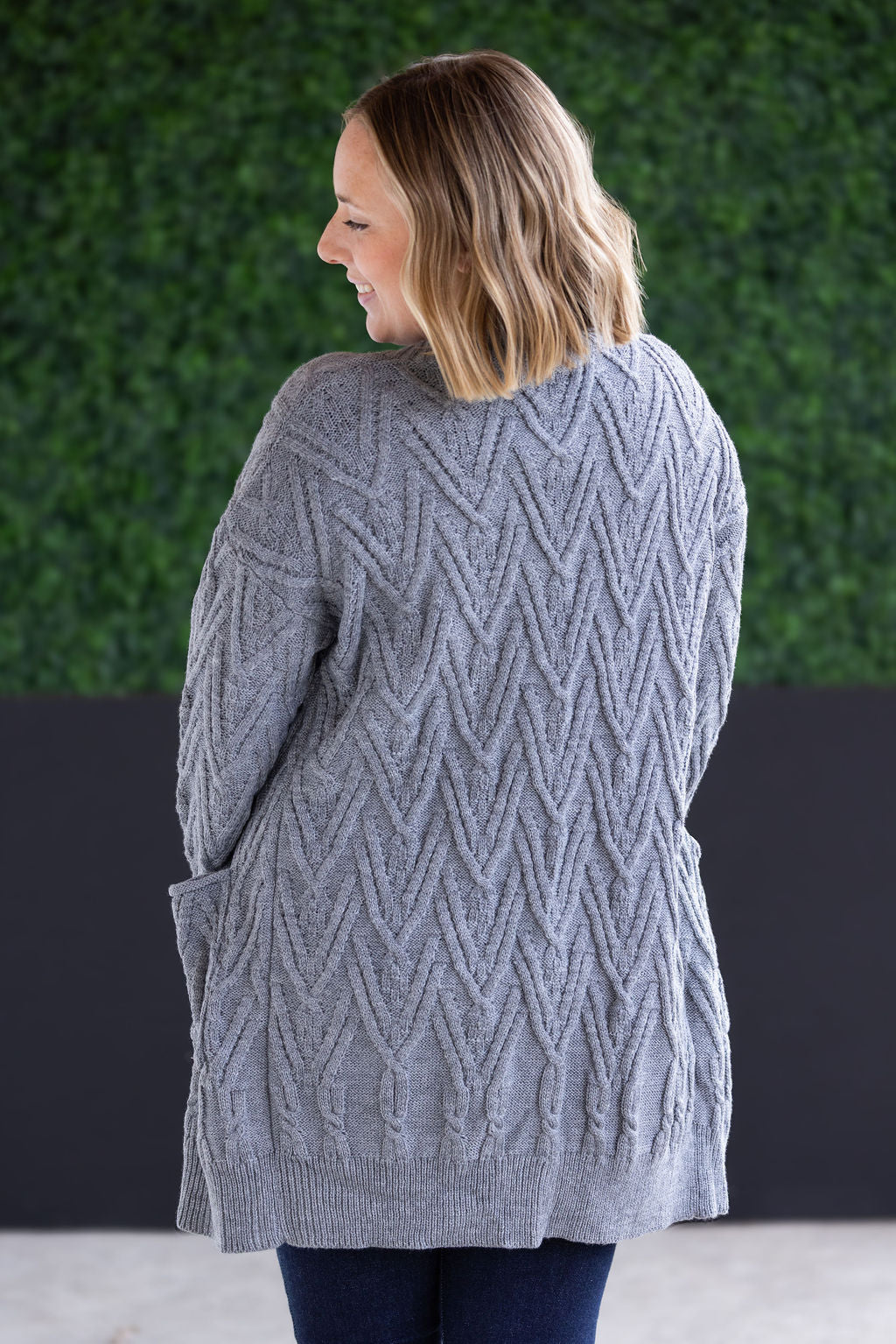 Brooks Button Sweater Cardigan - Grey