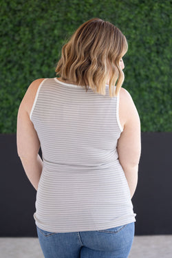 Shiloh Button Snap Tank - Grey