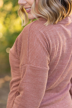 Brittney Button Sweater - Terra Cotta | Women's Long Sleeve