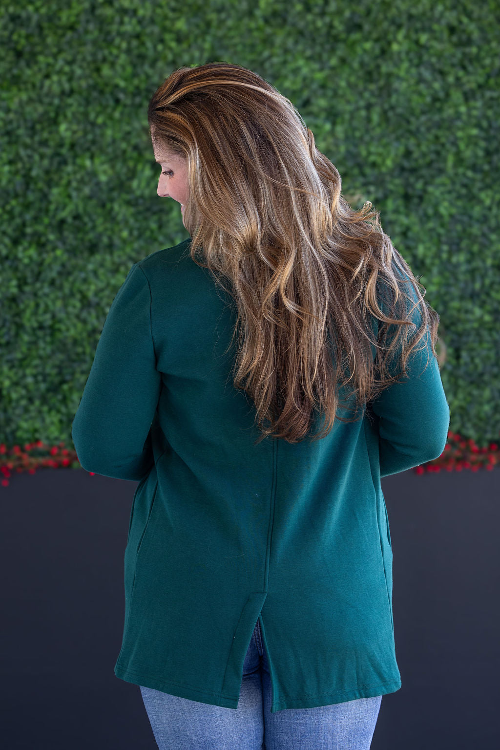 Scarlett Sweater Jacket - Hunter Green