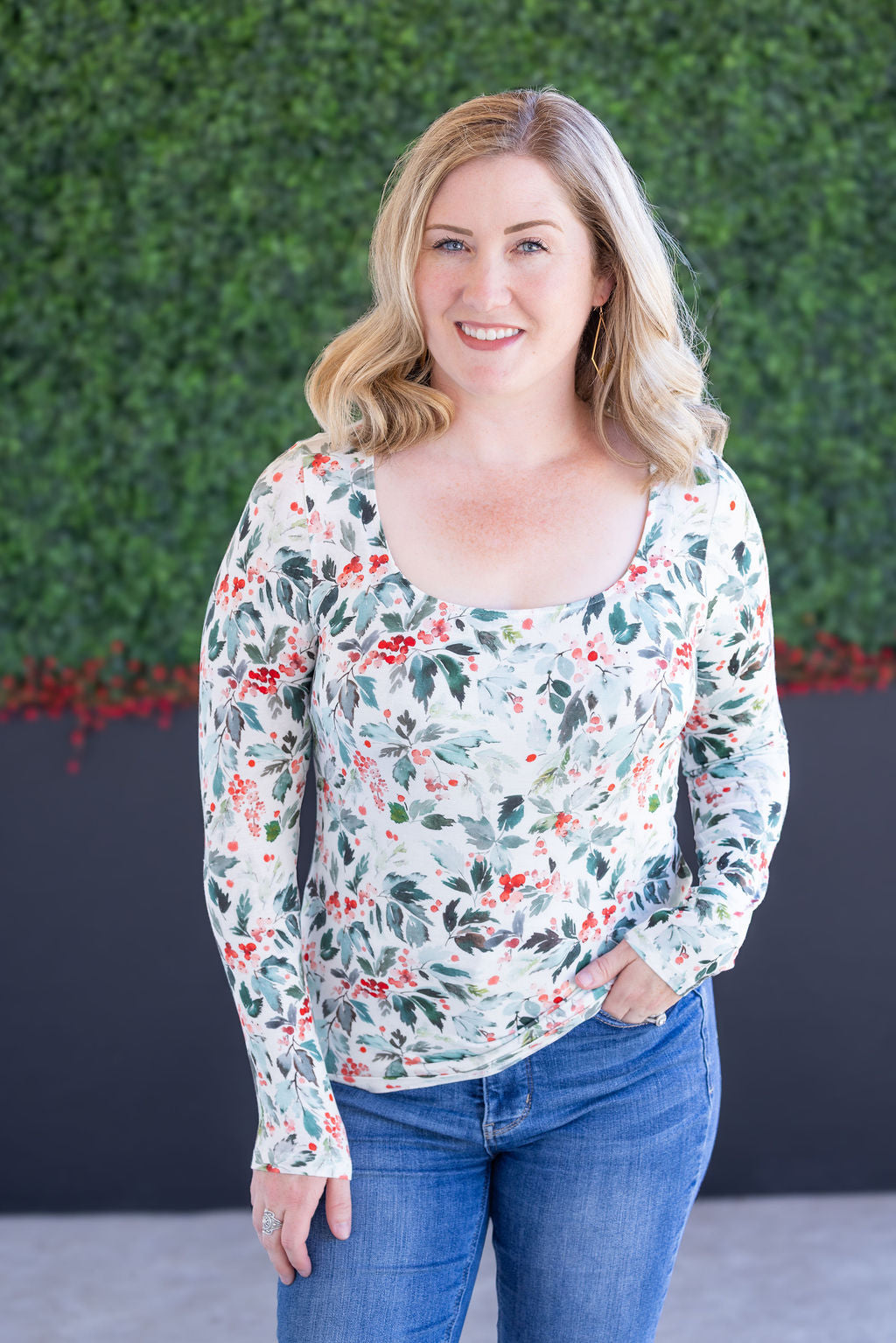 Alyssa Long Sleeve Top - Winter Berry