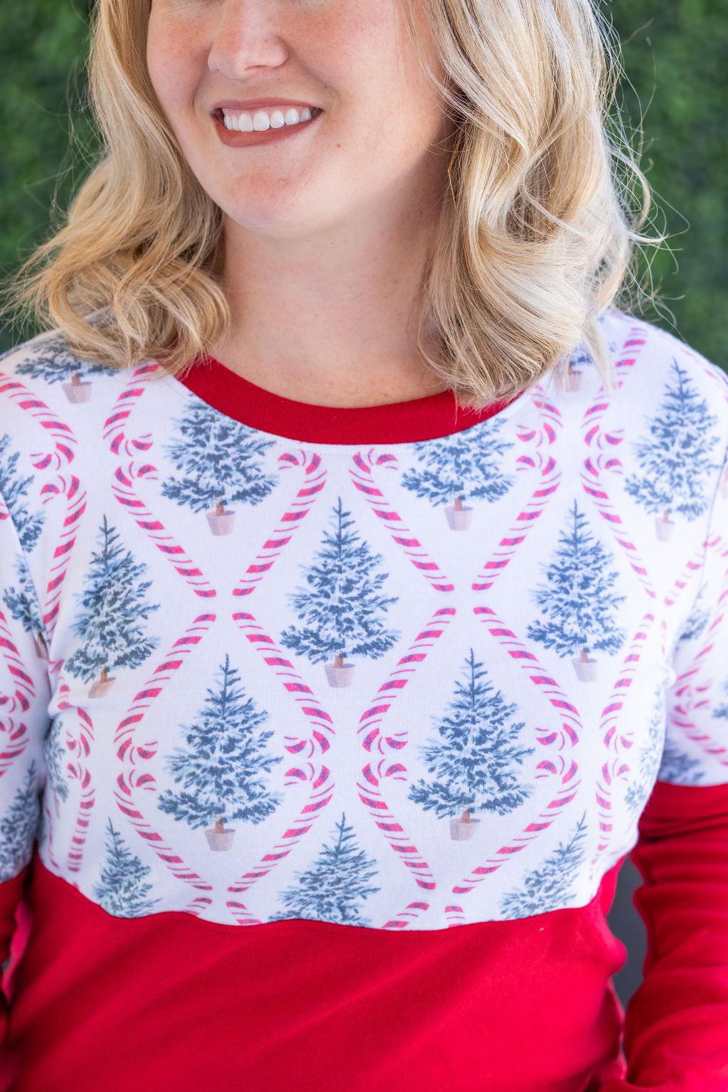 Natalie Pullover - Candy Cane Lane and Red