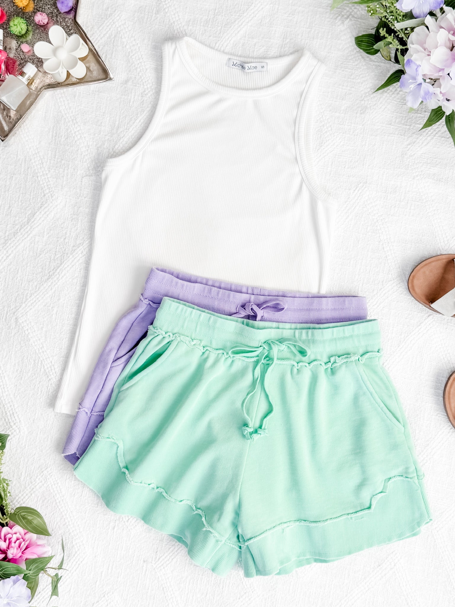 French Terry Stevie Shorts - Lavender