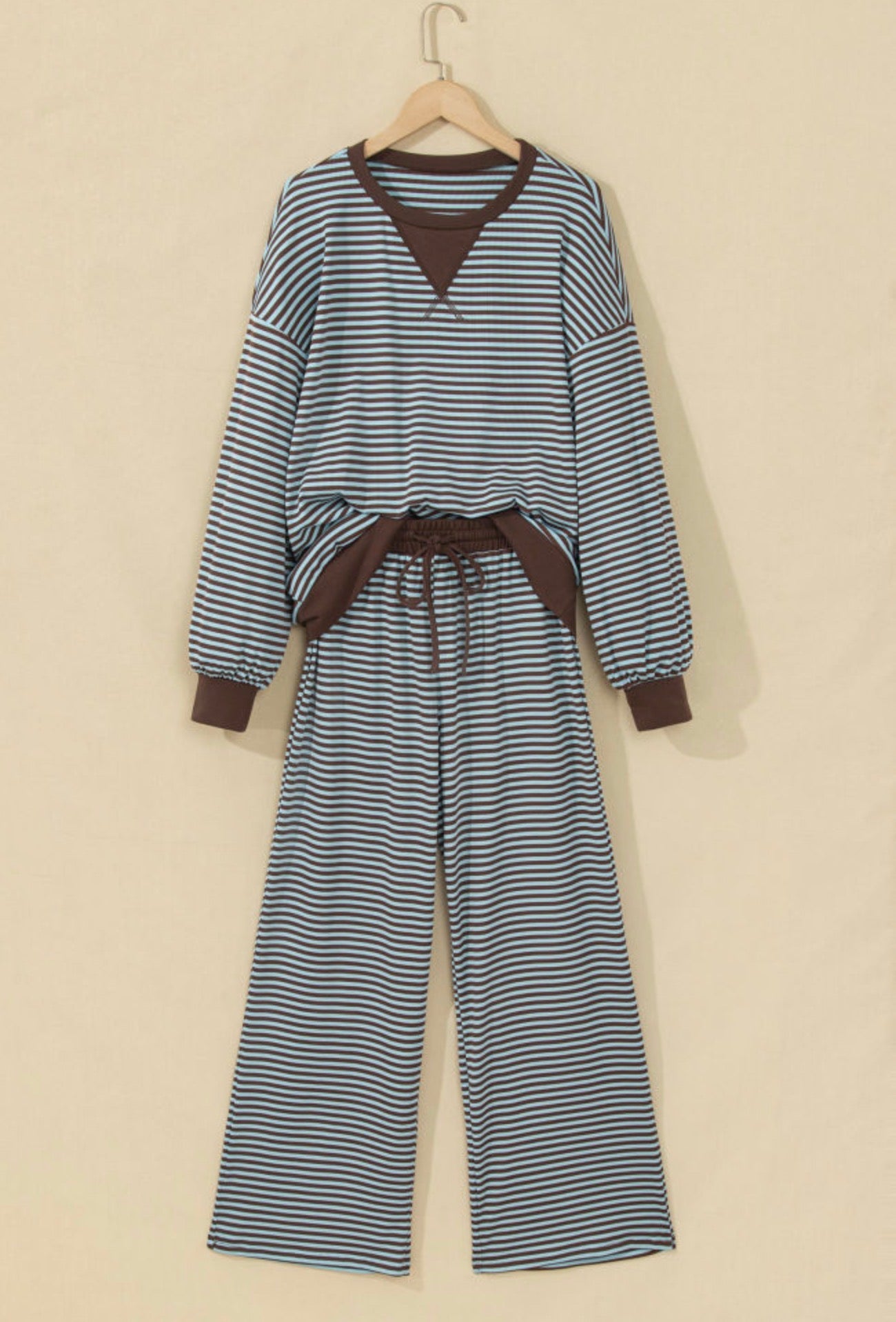 Brown Stripe Two Piece Set WTW