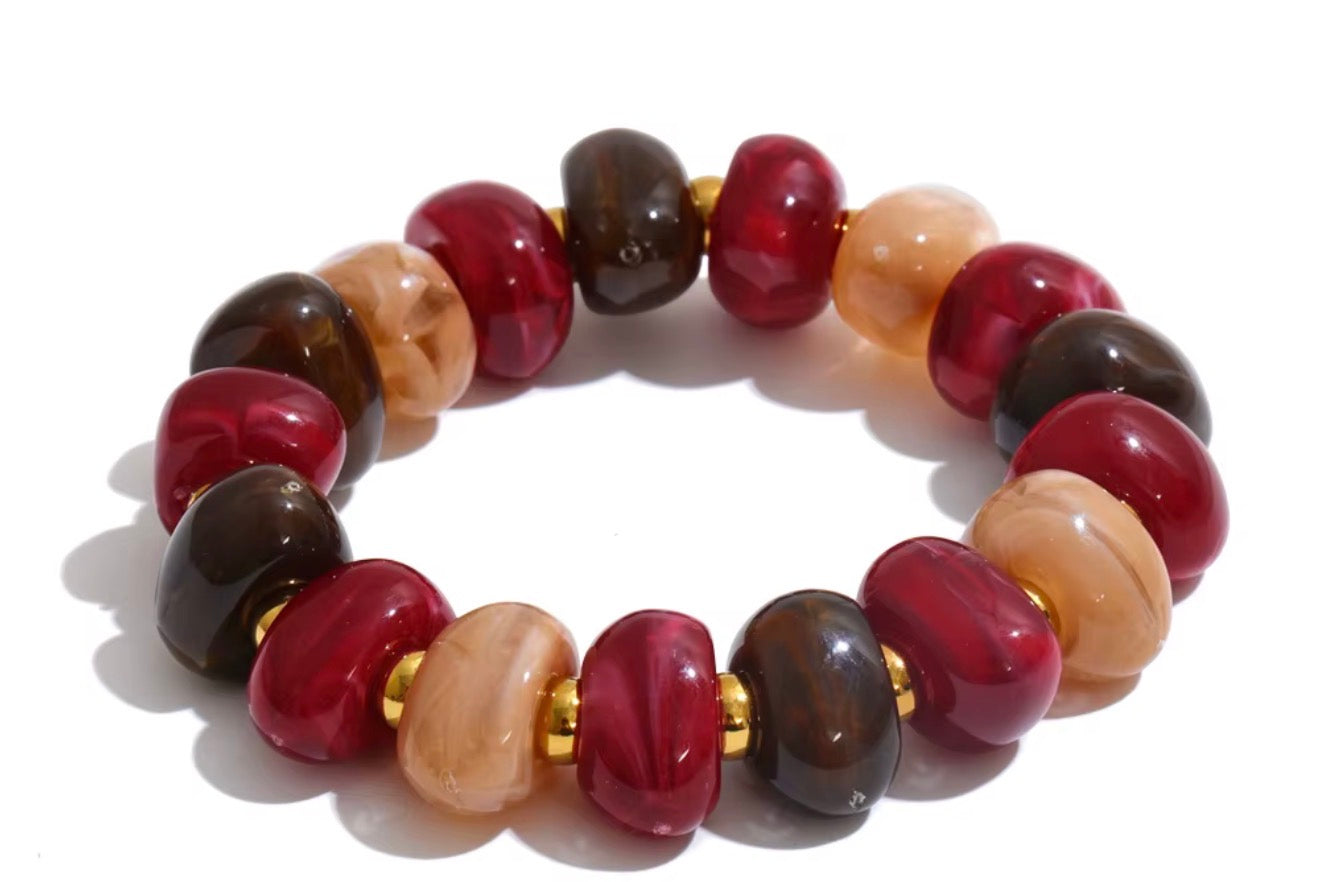 Fall Beaded Necklace & Bracelet WTW