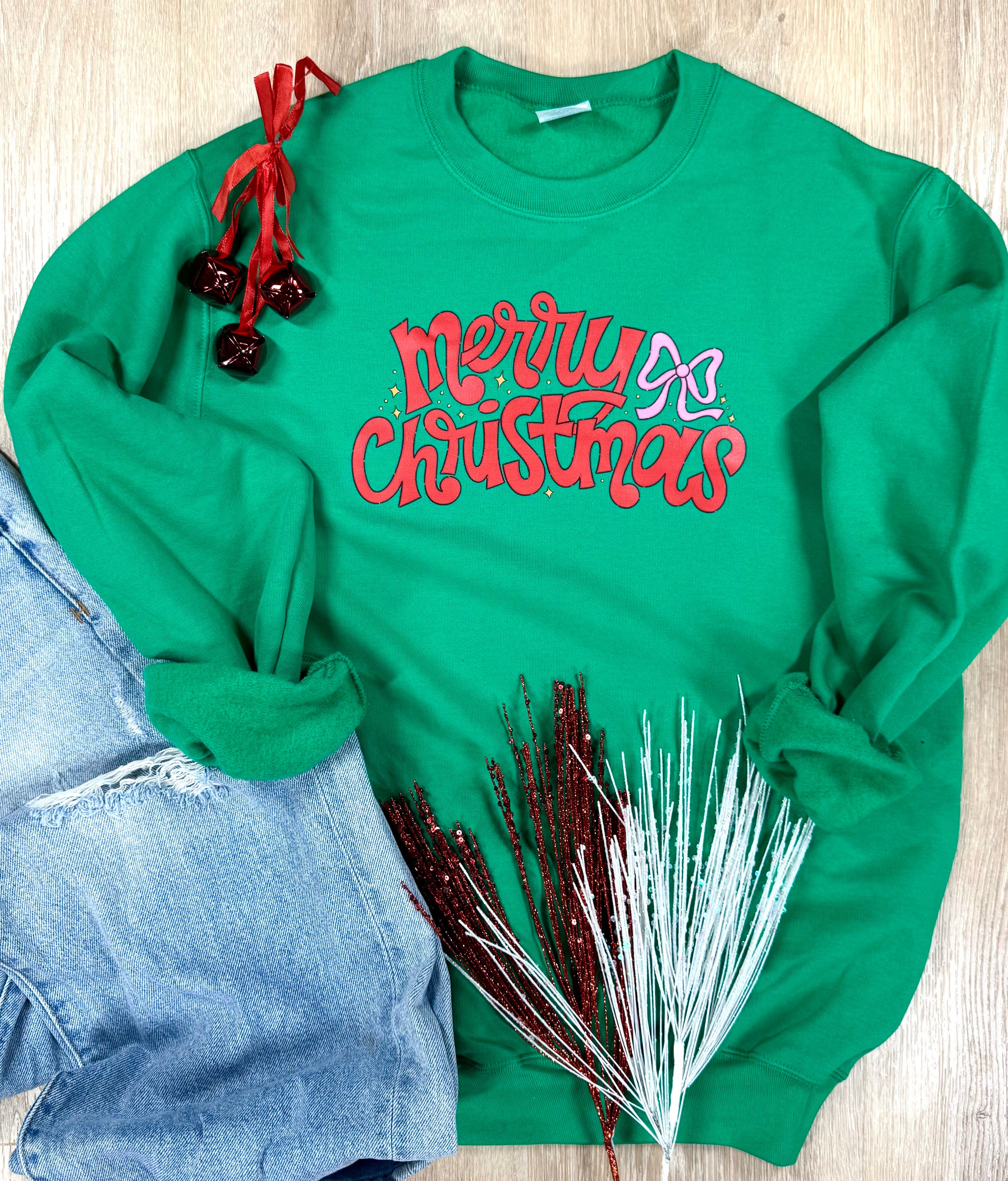 Cursive Christmas Graphic Tee or Sweatshirt
