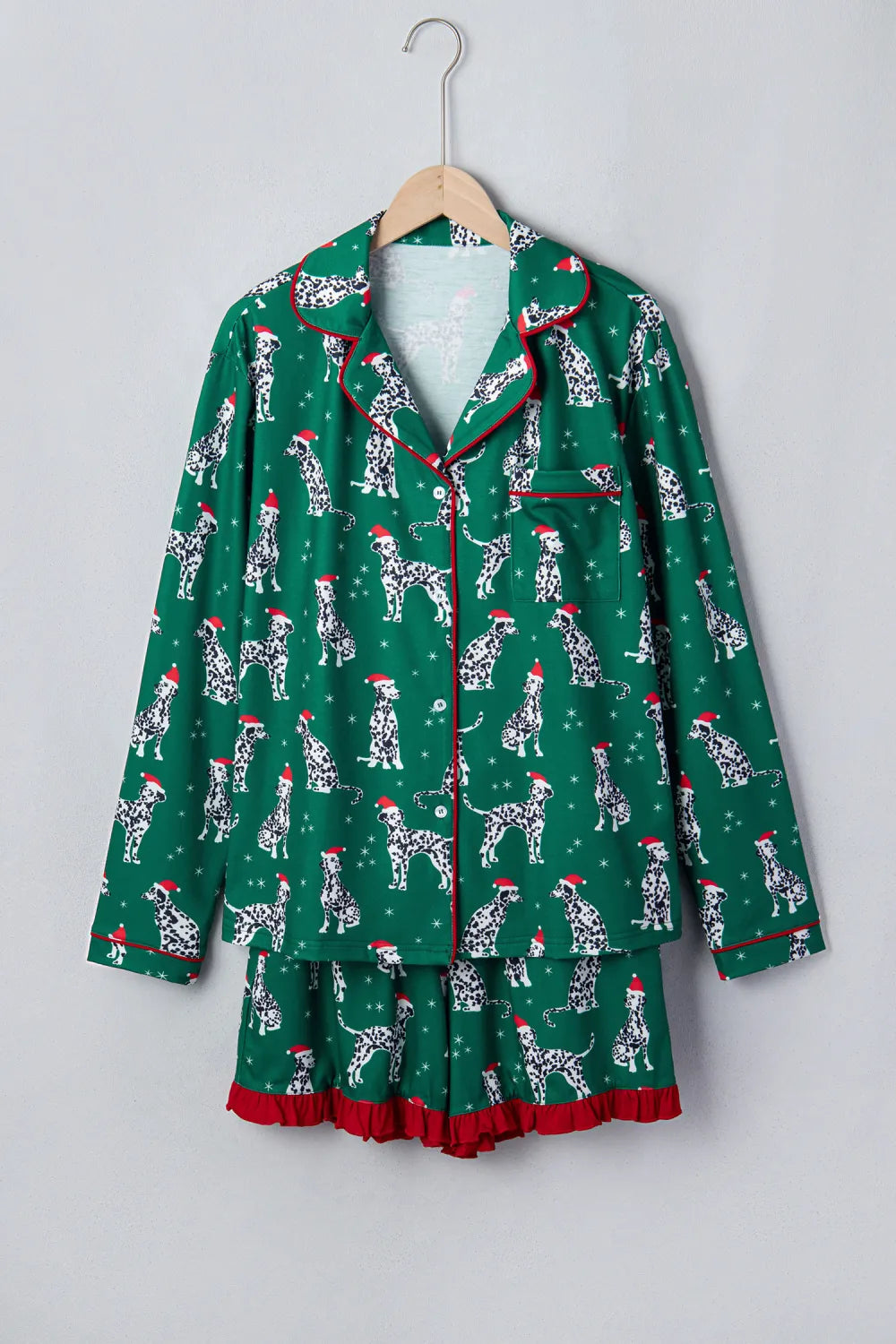Long Sleeve Dog Print Two Piece Set WTW