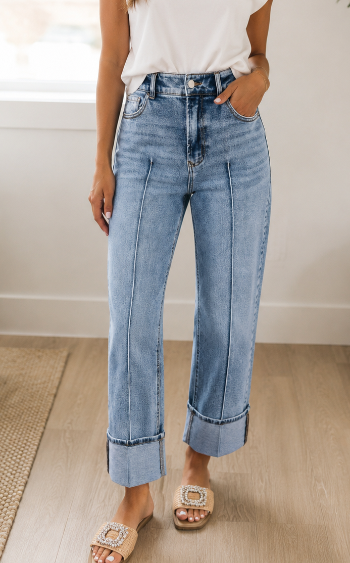 Center Seam Cuffed Jeans WTW