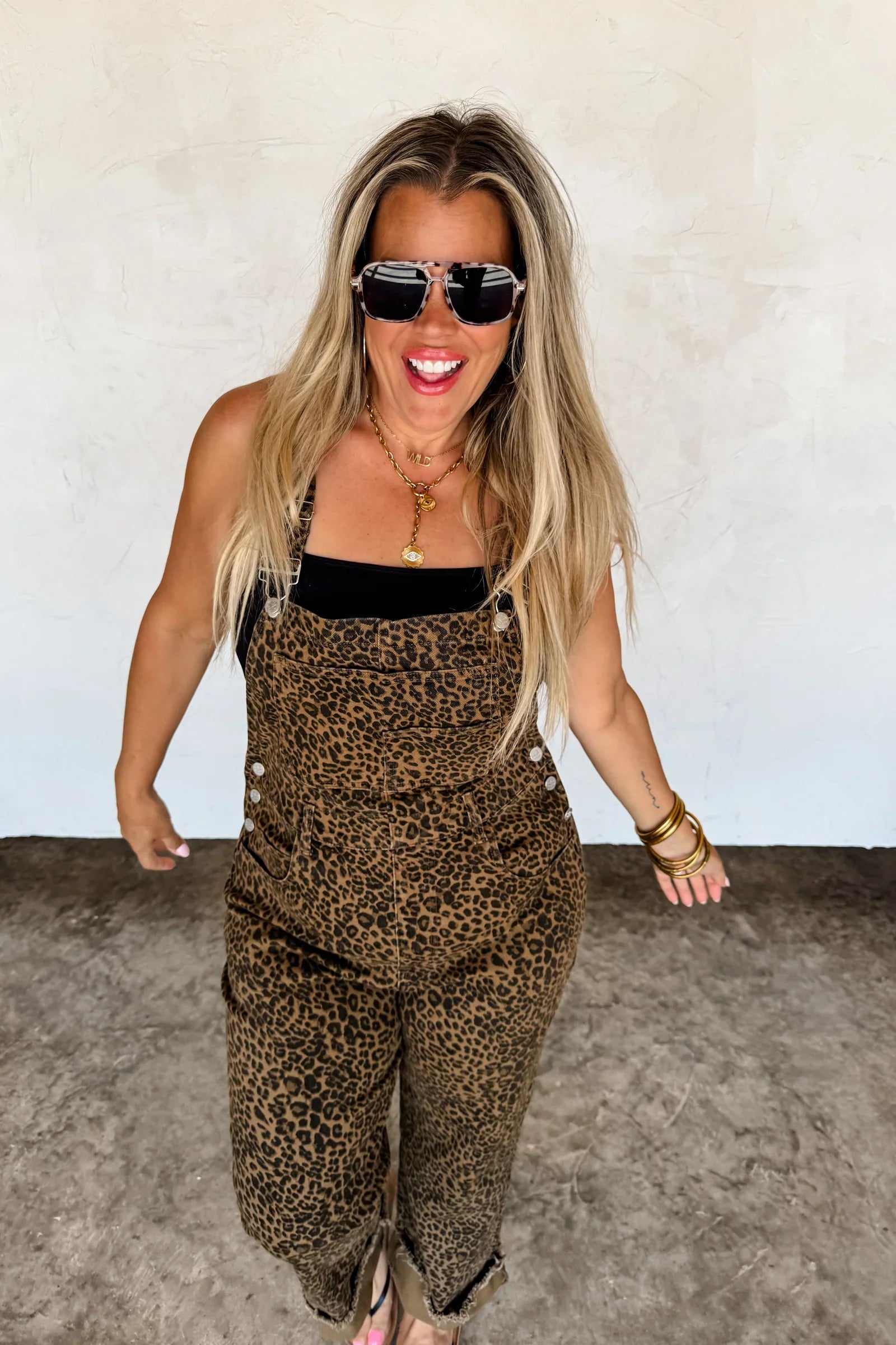 PREORDER: Dahlia Cheetah Overalls