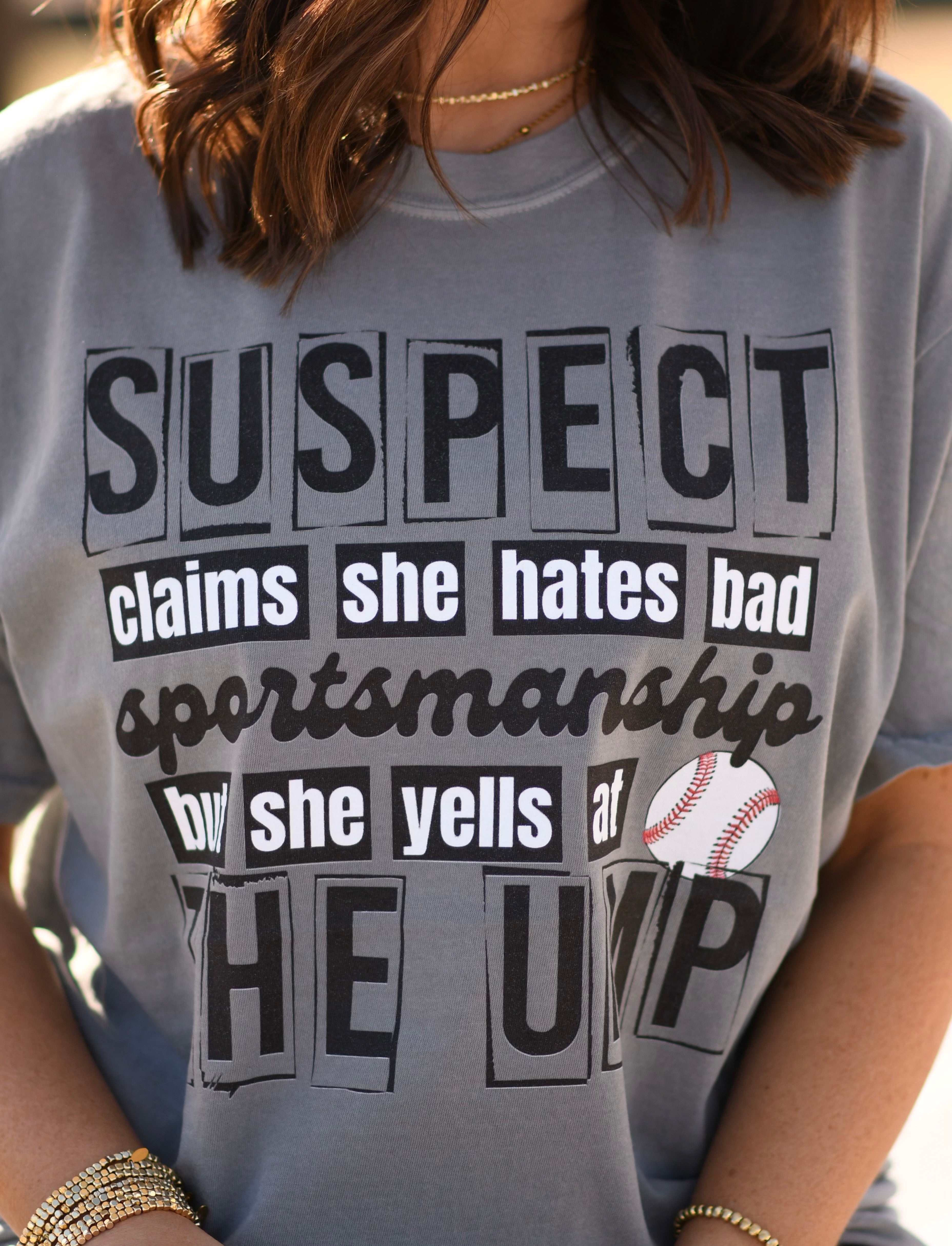 Suspect Claims She Hates Bad Sportsmanship Tee