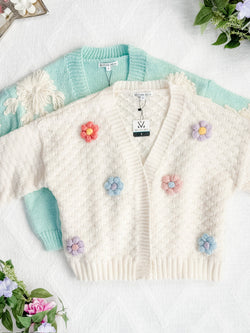 Flower Cardigan - Ivory