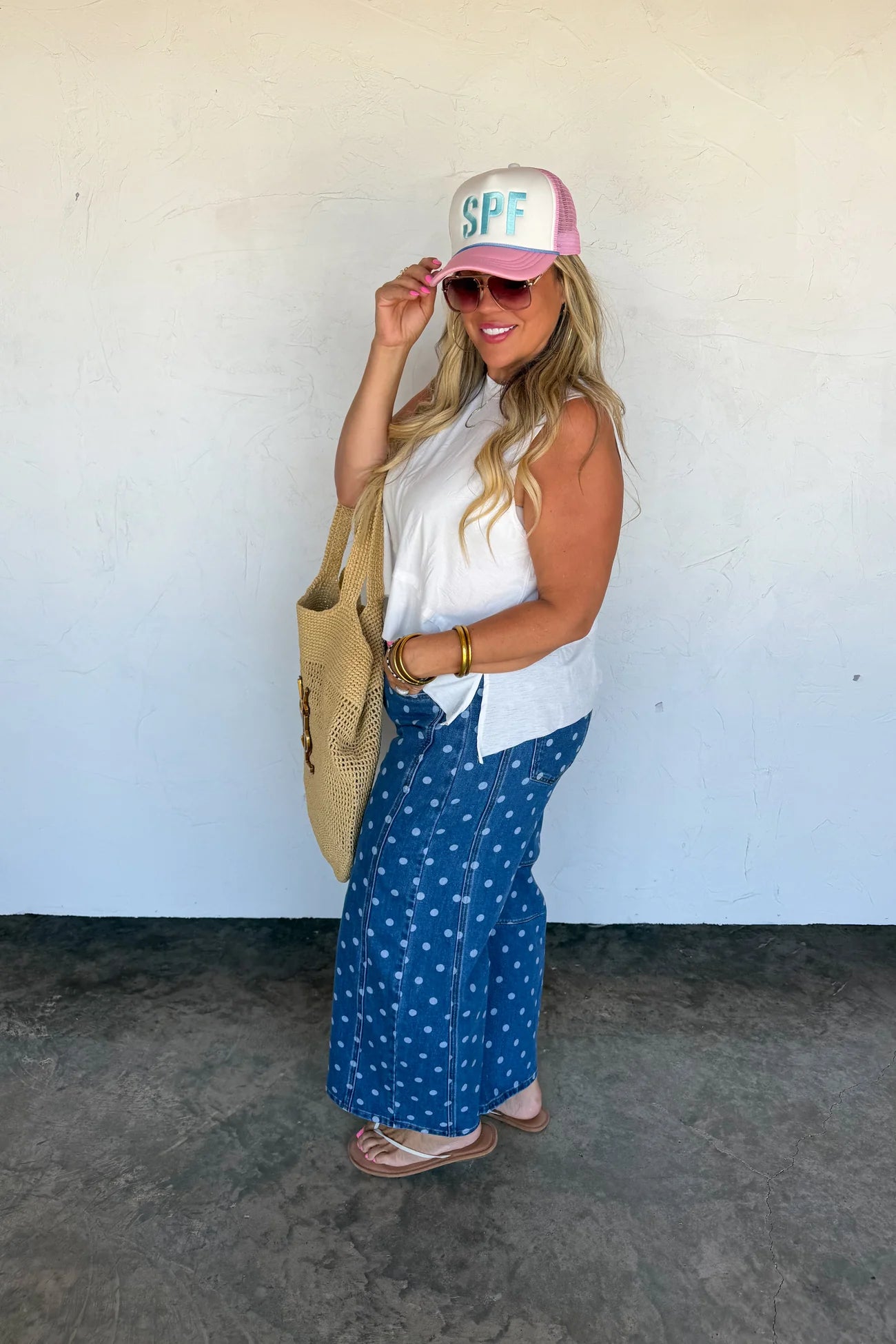 PREORDER- DARLING DOT BARREL JEANS