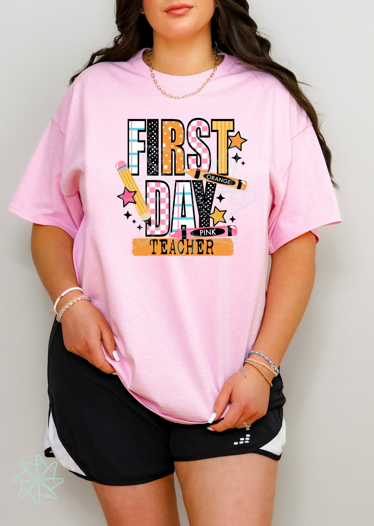 First Day Teacher Pencil Tee