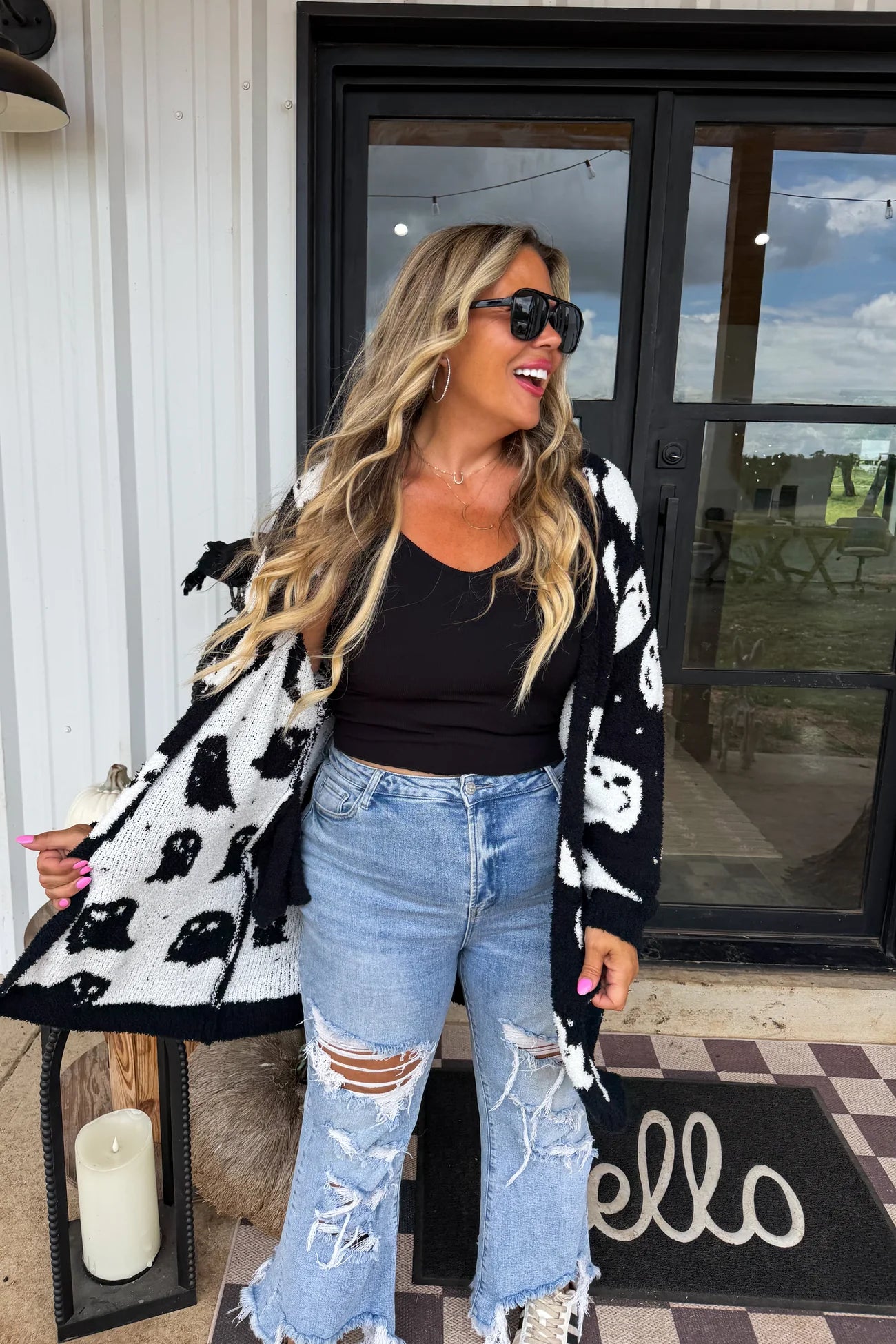 PREORDER- BOO CREW REVERSIBLE CLOUD CARDIGAN