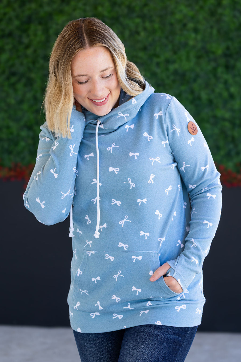 Ashley Hoodie - Teal Ribbons
