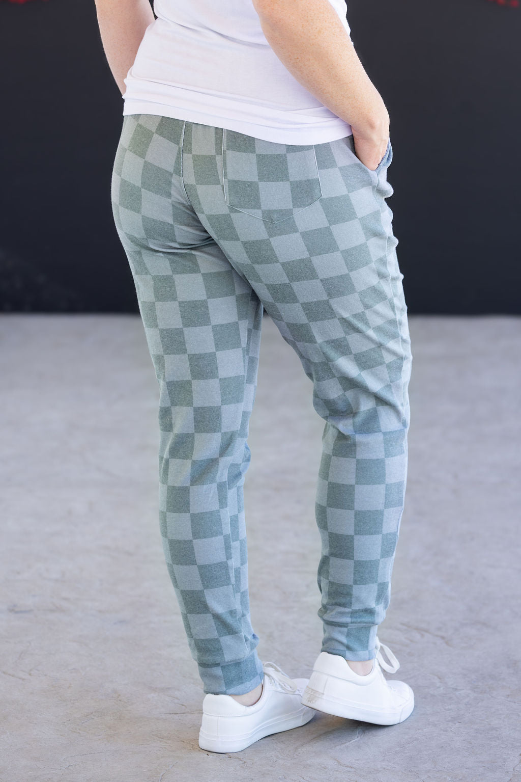 Classic Joggers - Olive Checkers