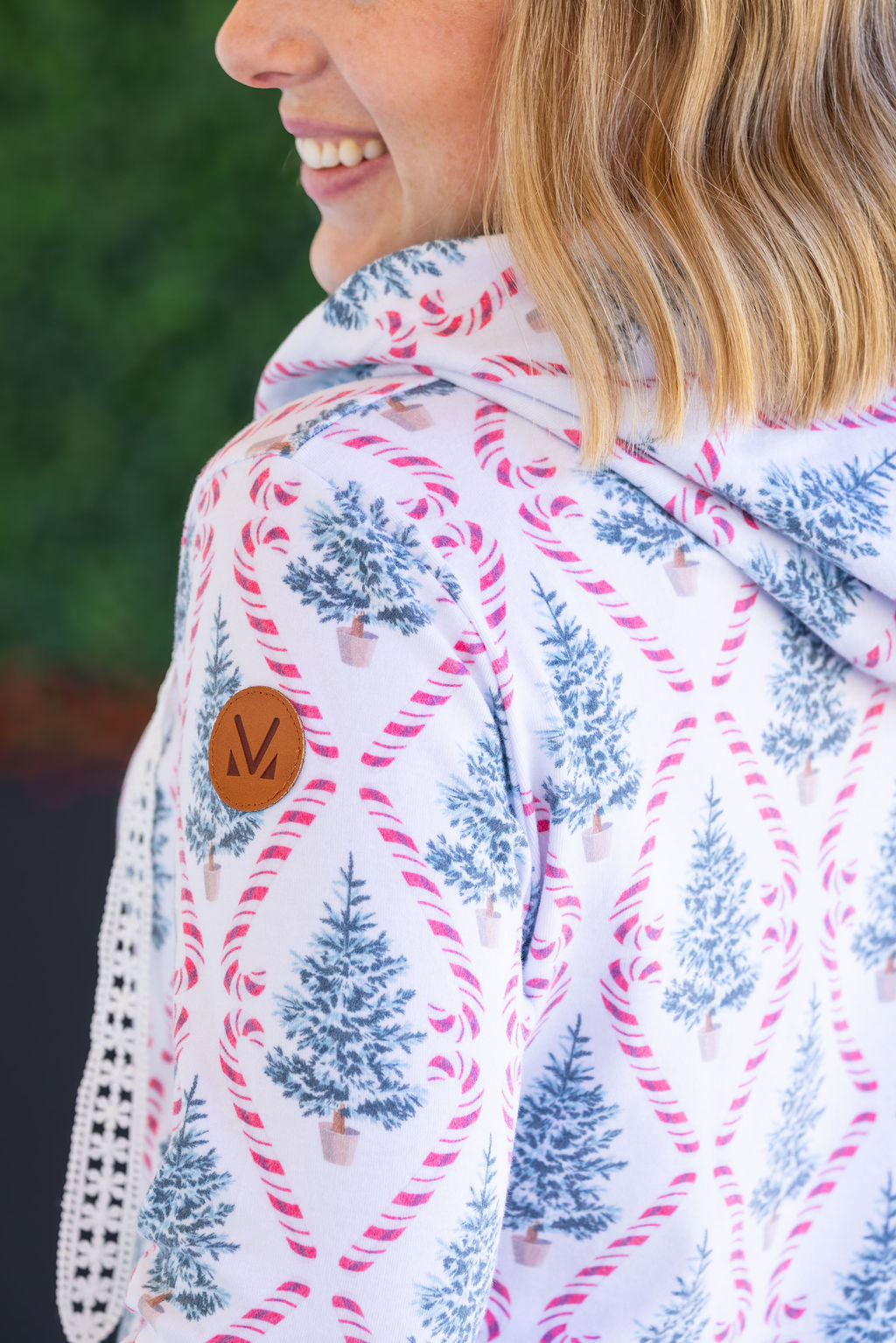 Hailey Pullover Hoodie - Candy Cane Lane