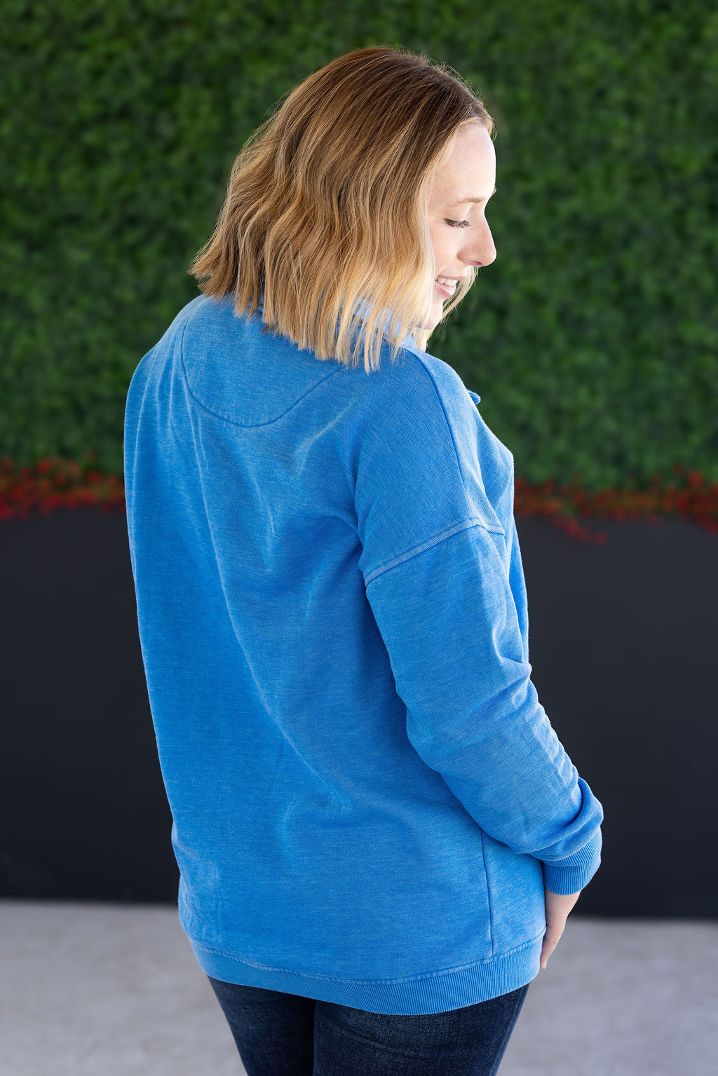 Jesse Vintage Wash Snap Pullover - Winter Blue