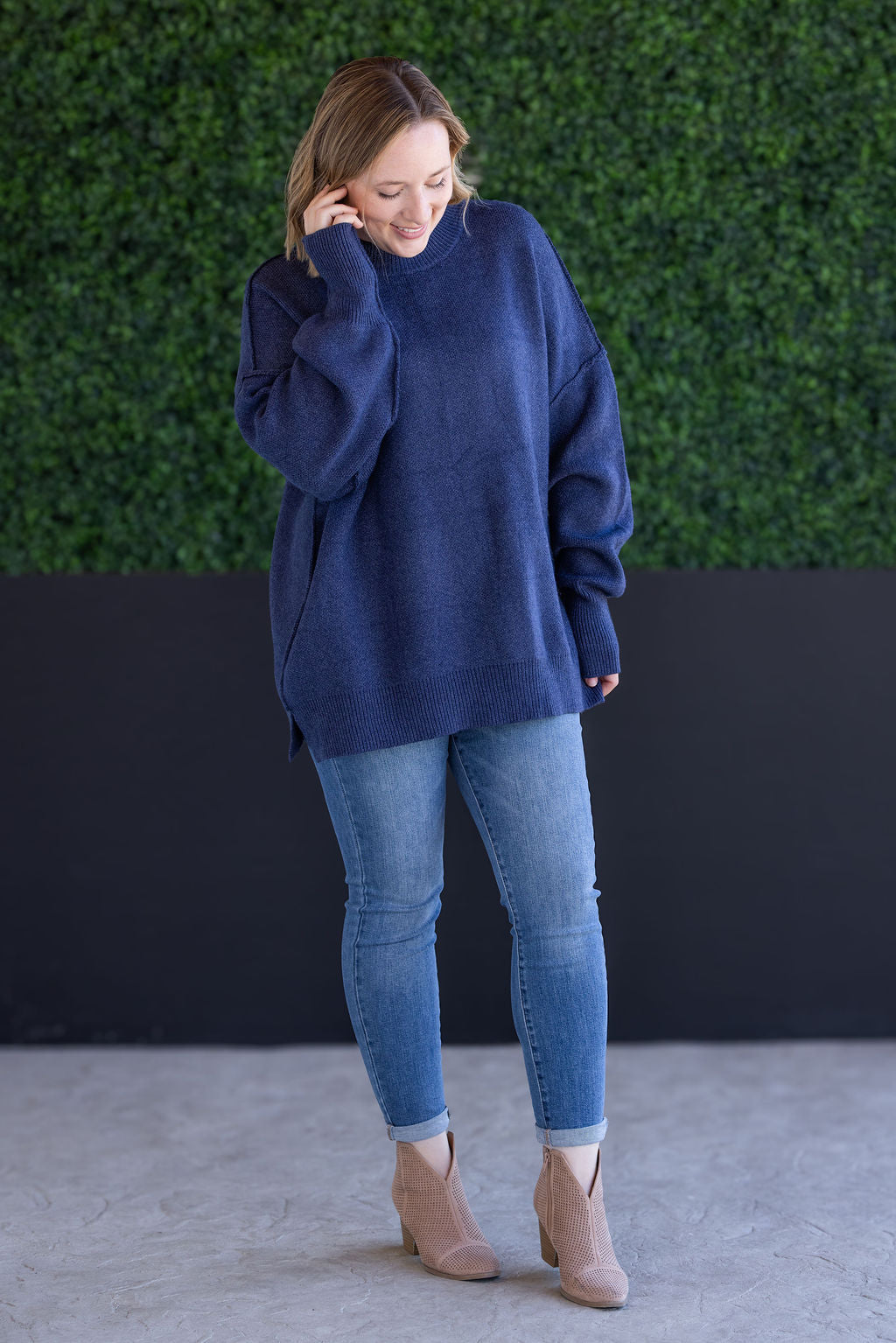 Aurora Cozy Sweater - Navy
