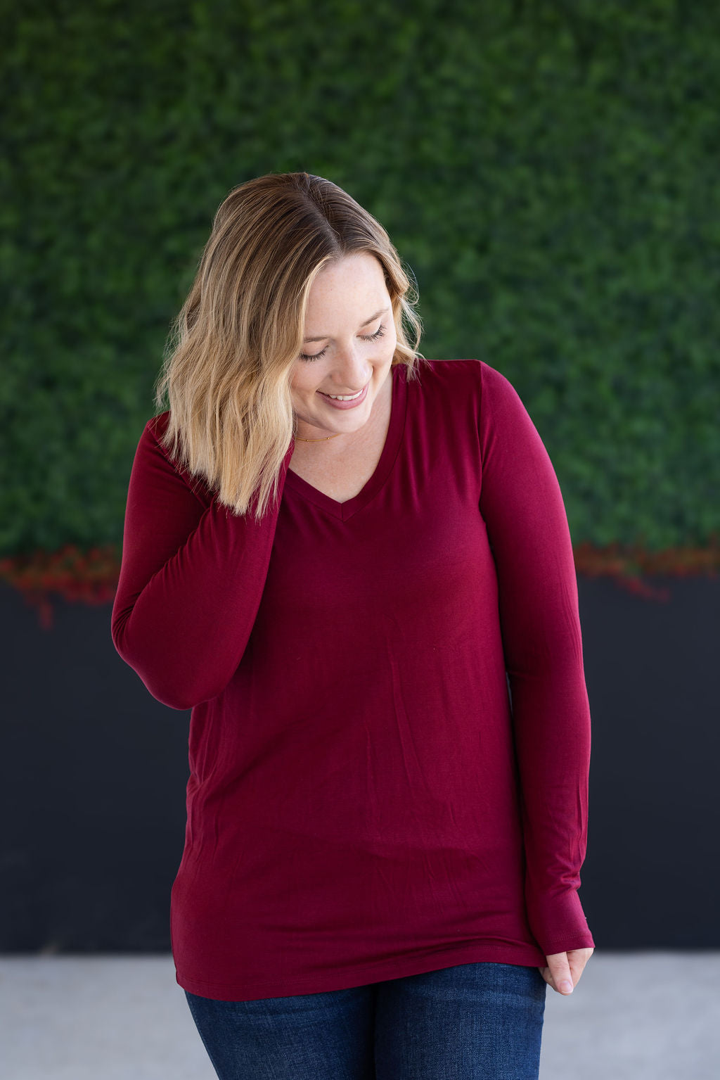 Larissa Long Sleeve - Burgundy