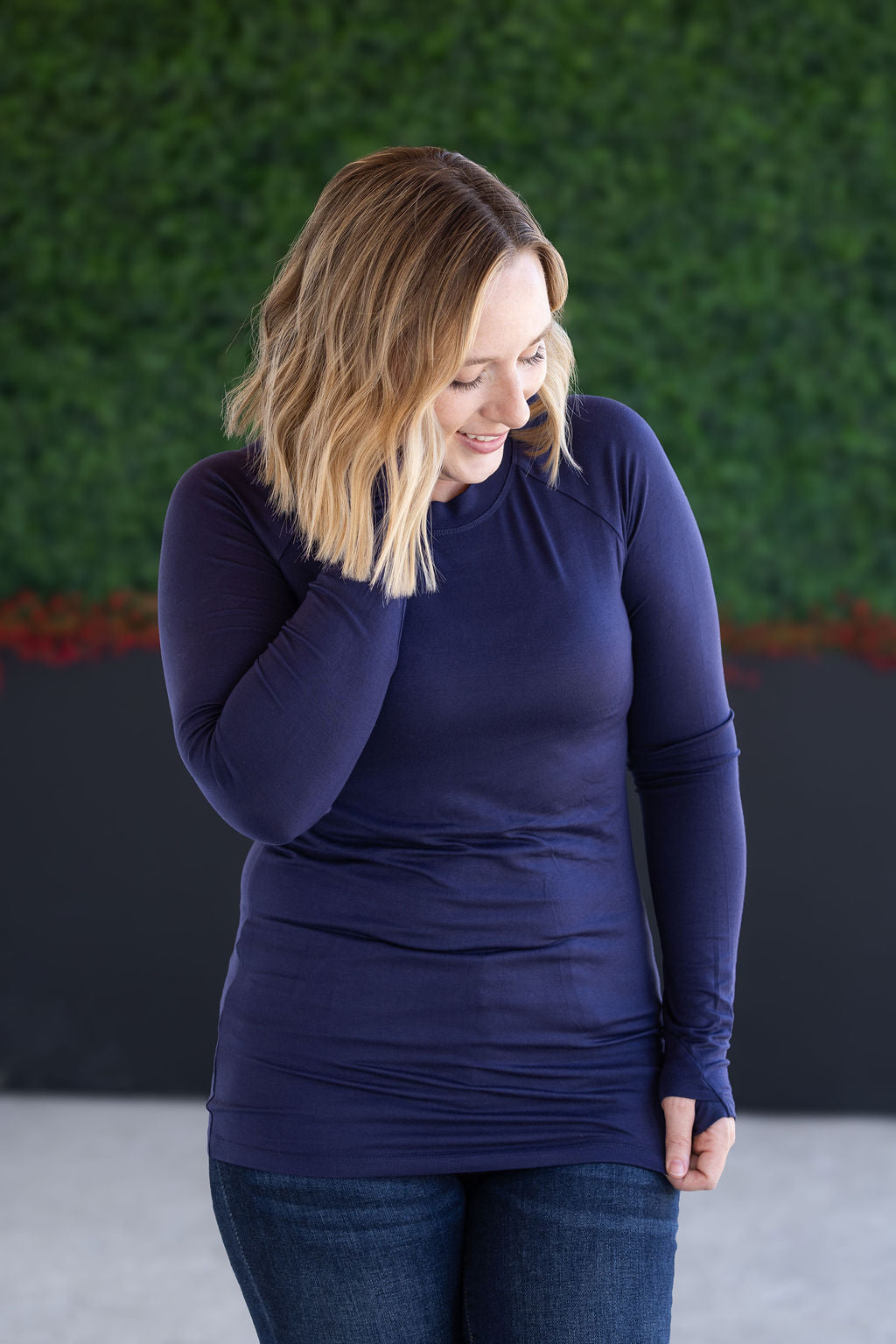 Blair Long Sleeve Top - Navy