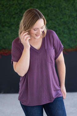 Sierra Pocket Top - Plum