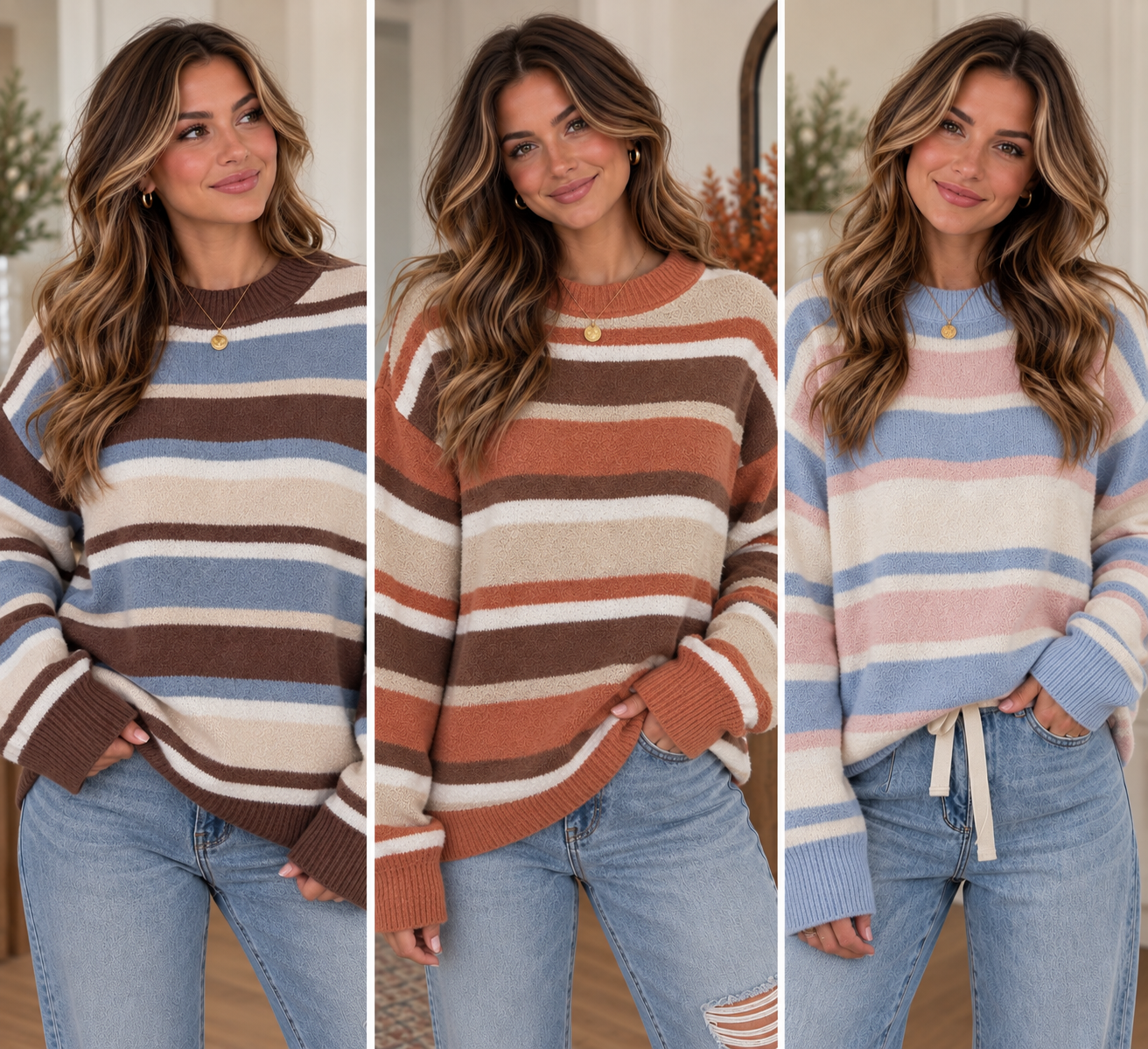 Stripe Colorful Sweater WTW