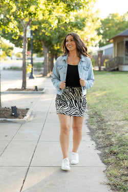 PreOrder | The Zoe - Zebra Print Jogger Skirt