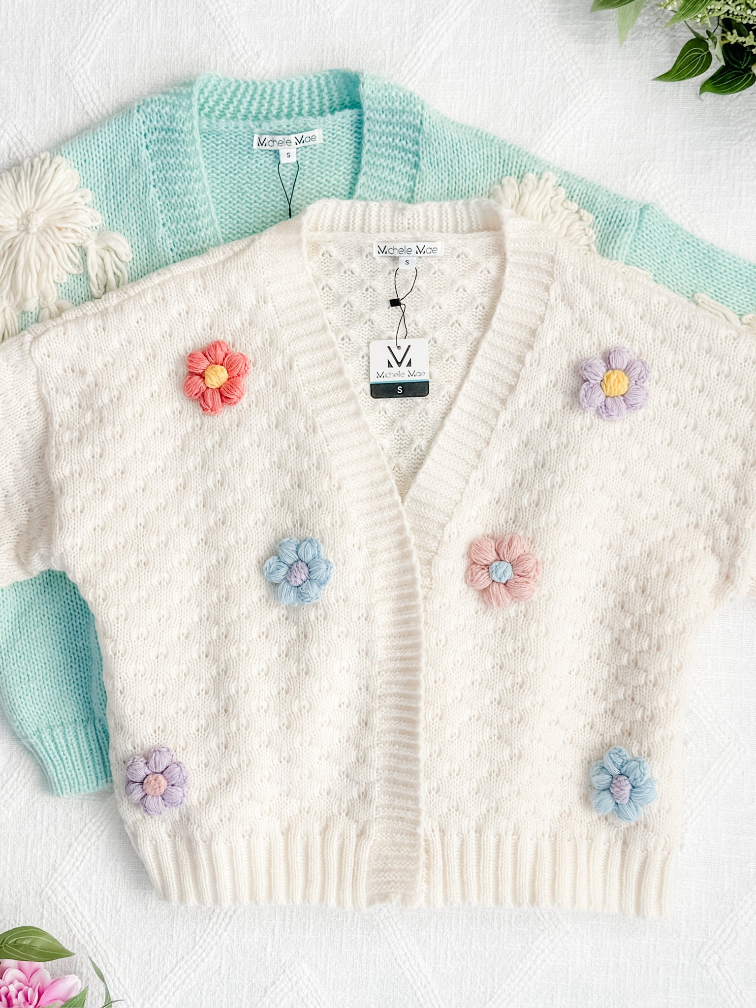 Flower Cardigan - Ivory