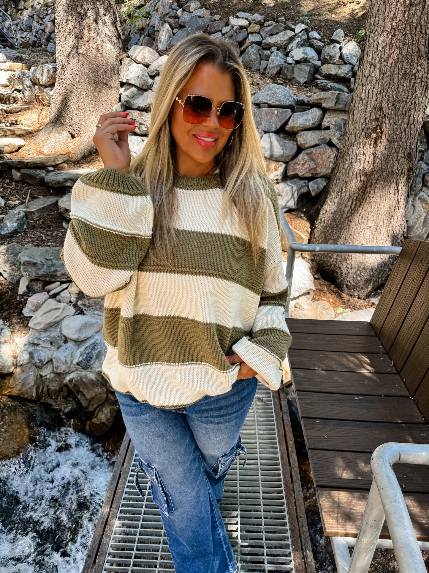 PREORDER: Kadie Stripe Knit Sweater in Four Colors