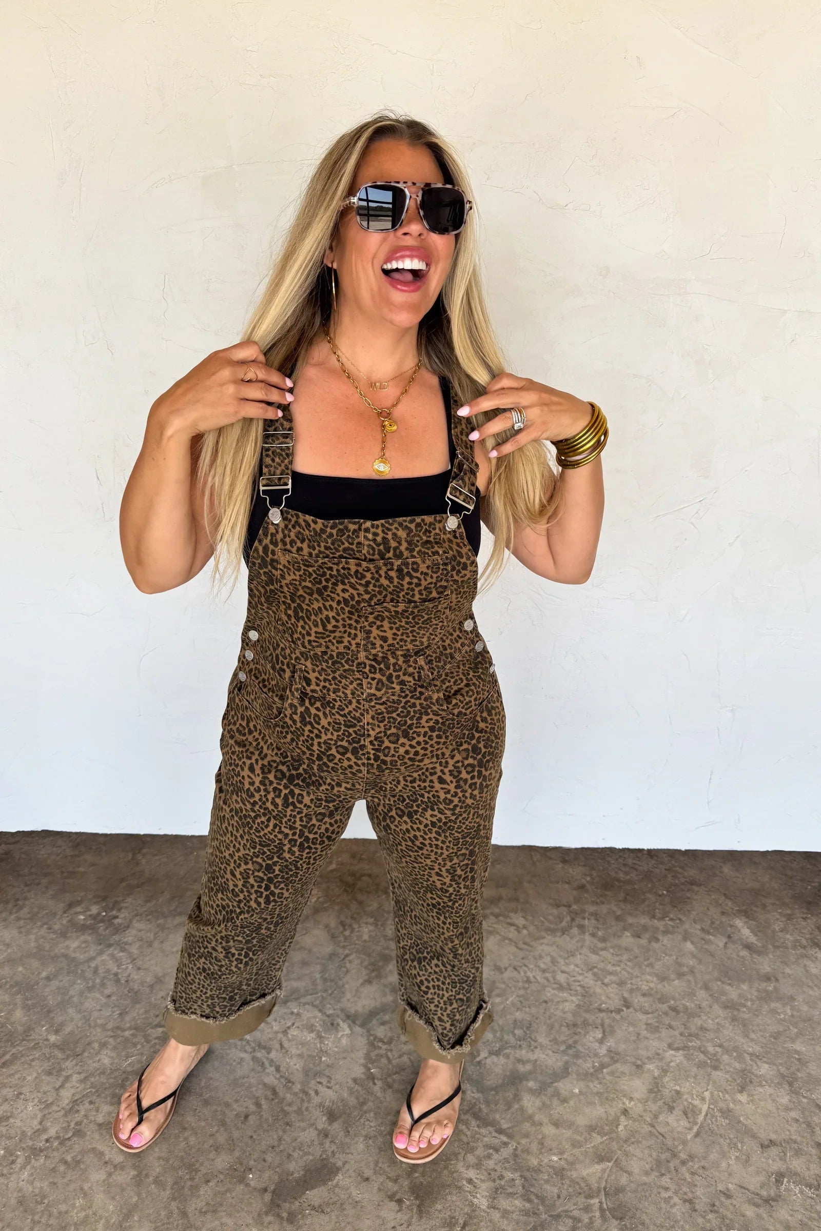 PREORDER: Dahlia Cheetah Overalls