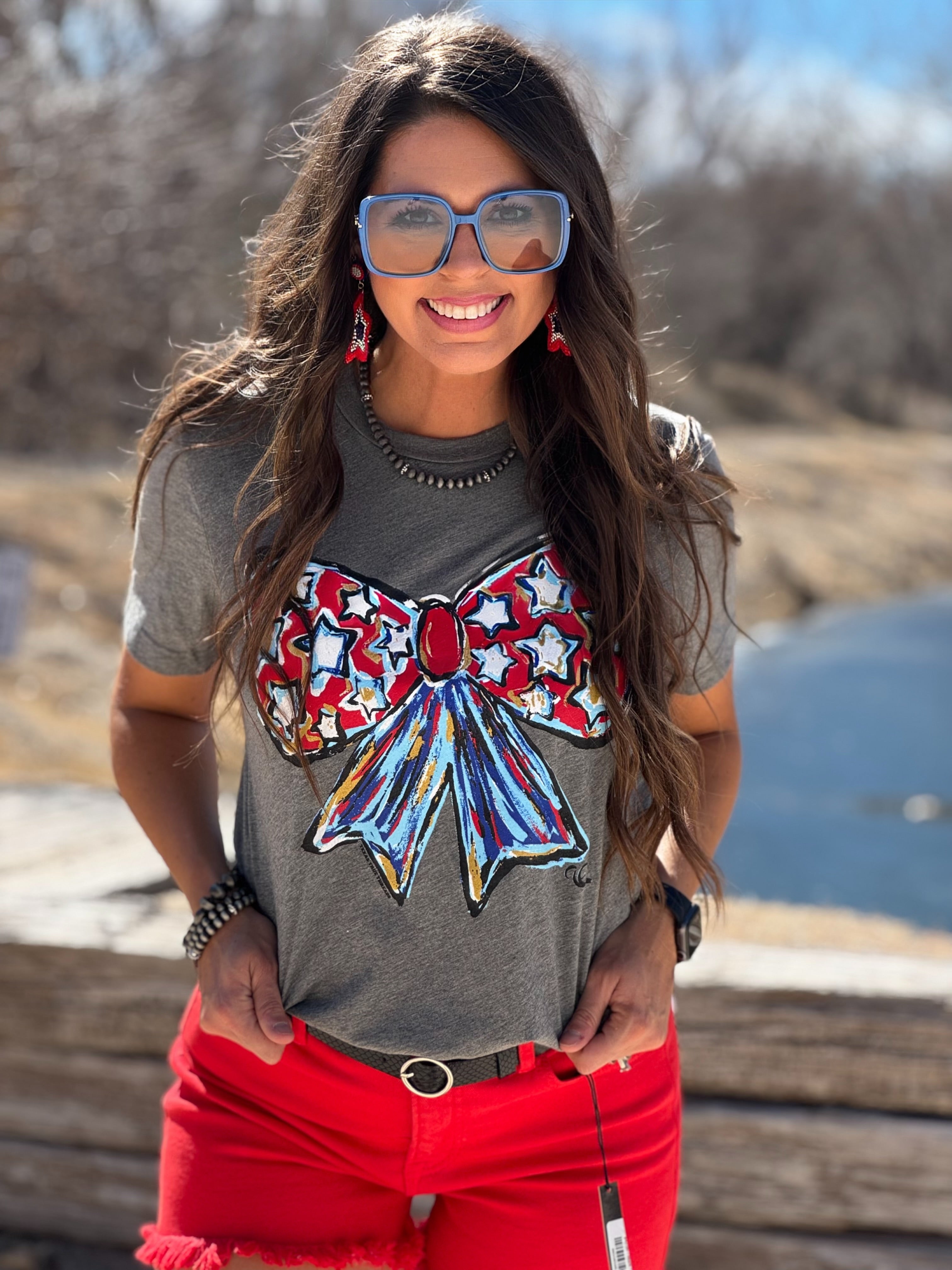 Callie Ann Stelter Patriotic Bow Tee