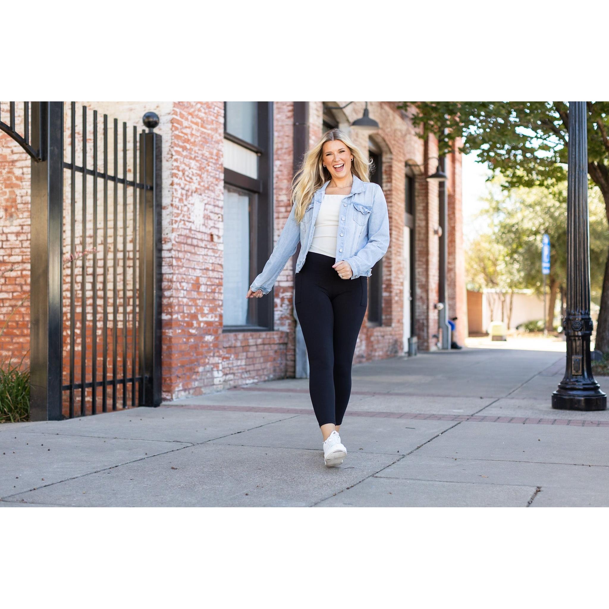 Ready to Ship  | The Alana - 7/8 Ankle Length BLACK Leggings with Pockets