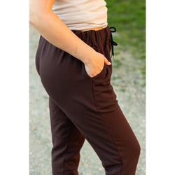 PreOrder | The Brinley - Brown Fleece Joggers