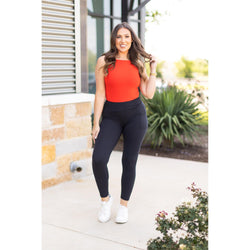 Ready to Ship  | The Alana - 7/8 Ankle Length BLACK Leggings with Pockets