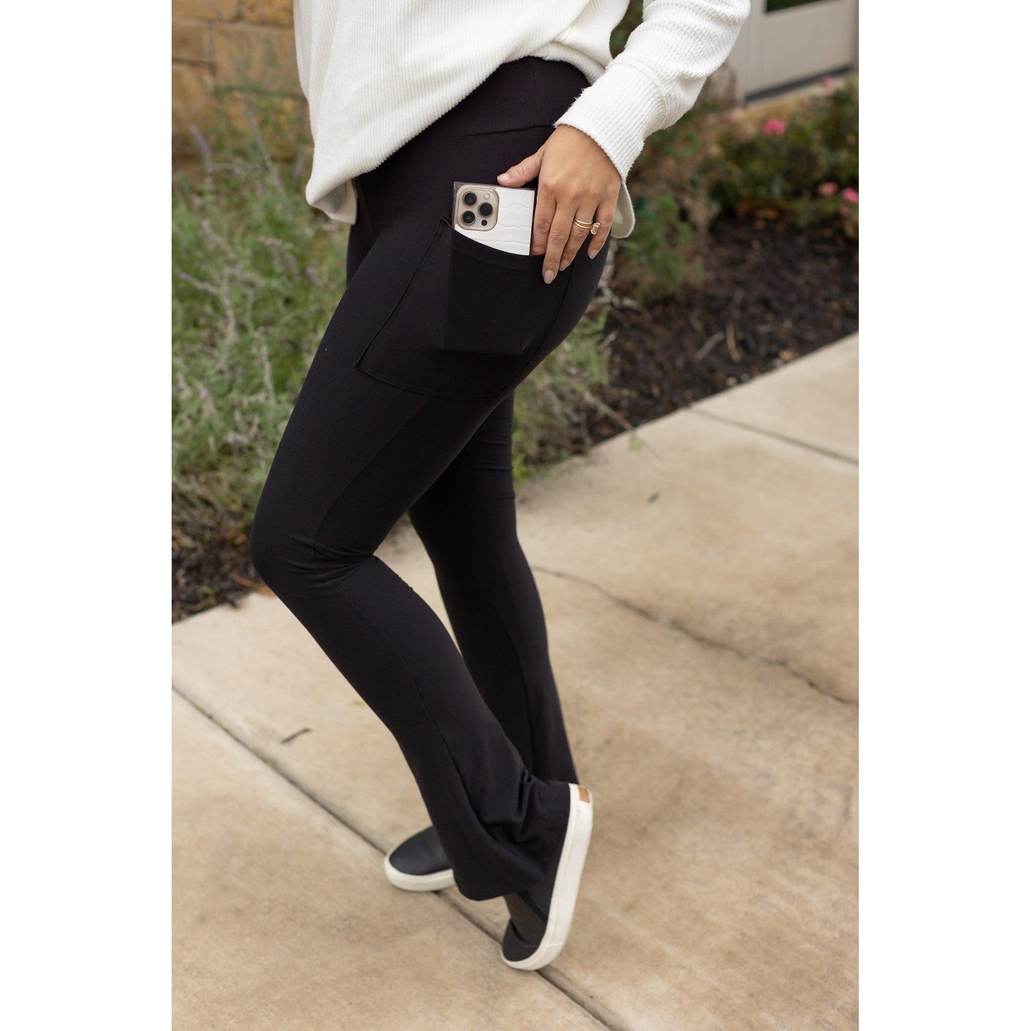 Ready to Ship | Black Flare Leggings WITH POCKETS - Luxe Leggings by Julia Rose® - Round 2