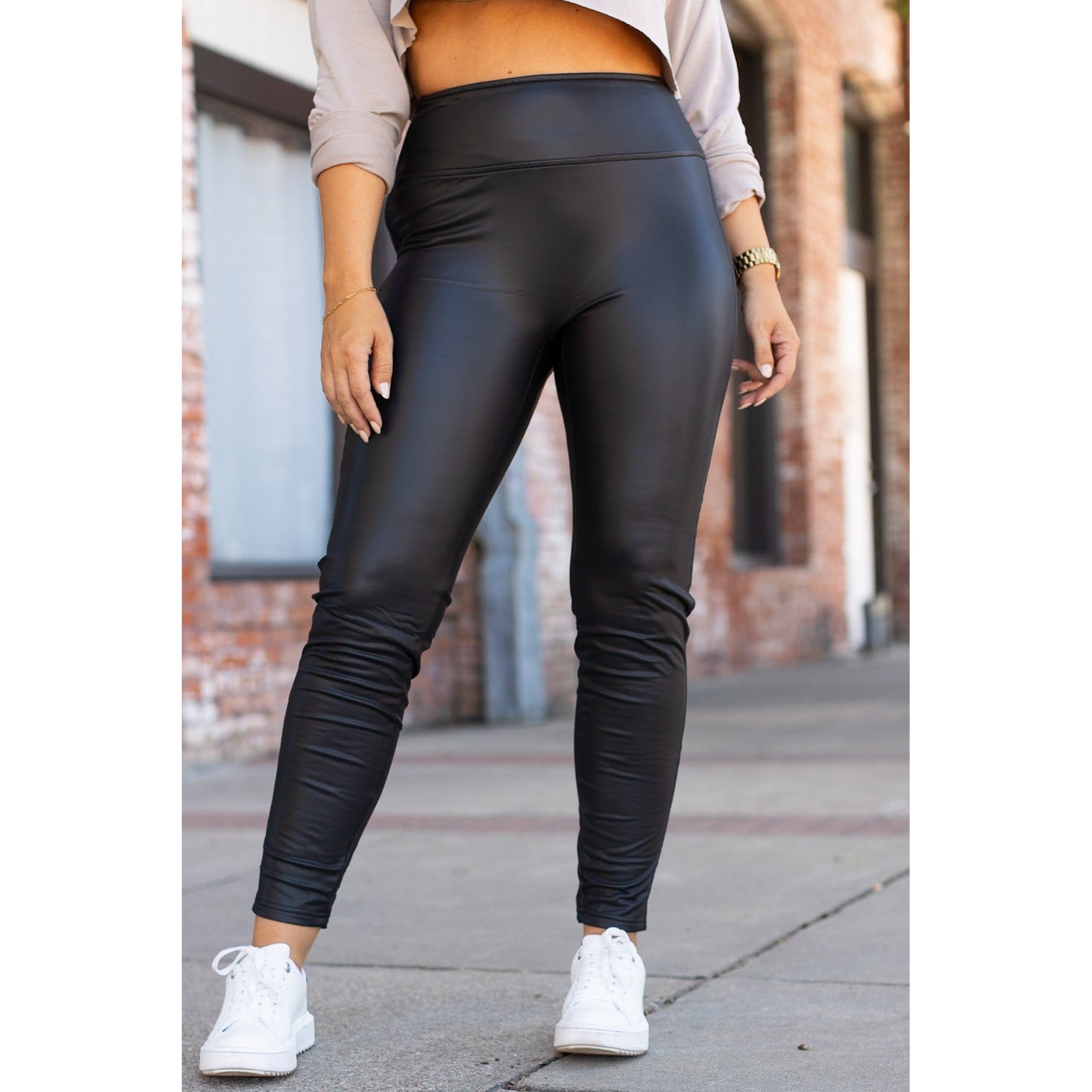 Ready to Ship  | The Farrah High-Waisted Faux Leather Leggings