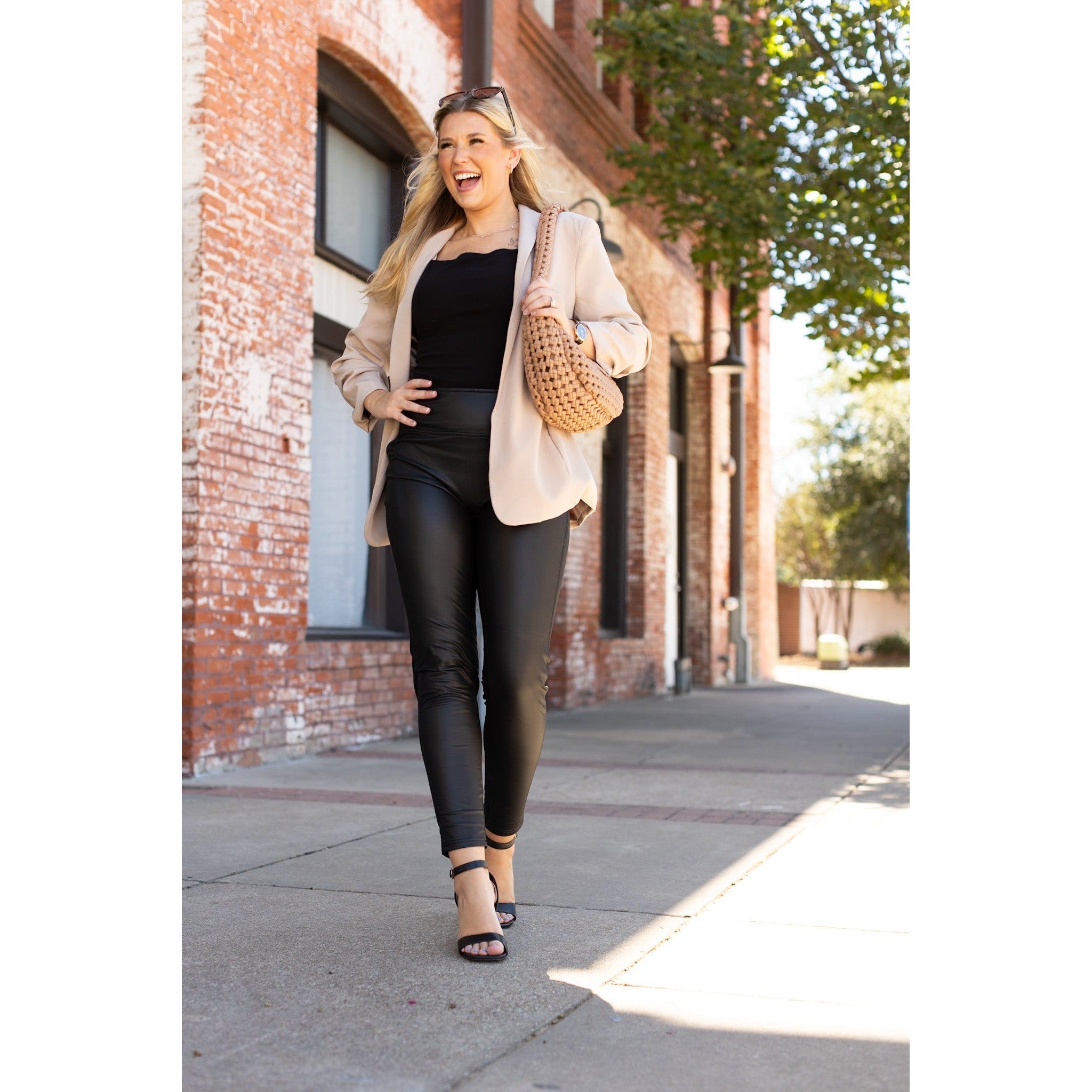 Ready to Ship  | The Farrah High-Waisted Faux Leather Leggings