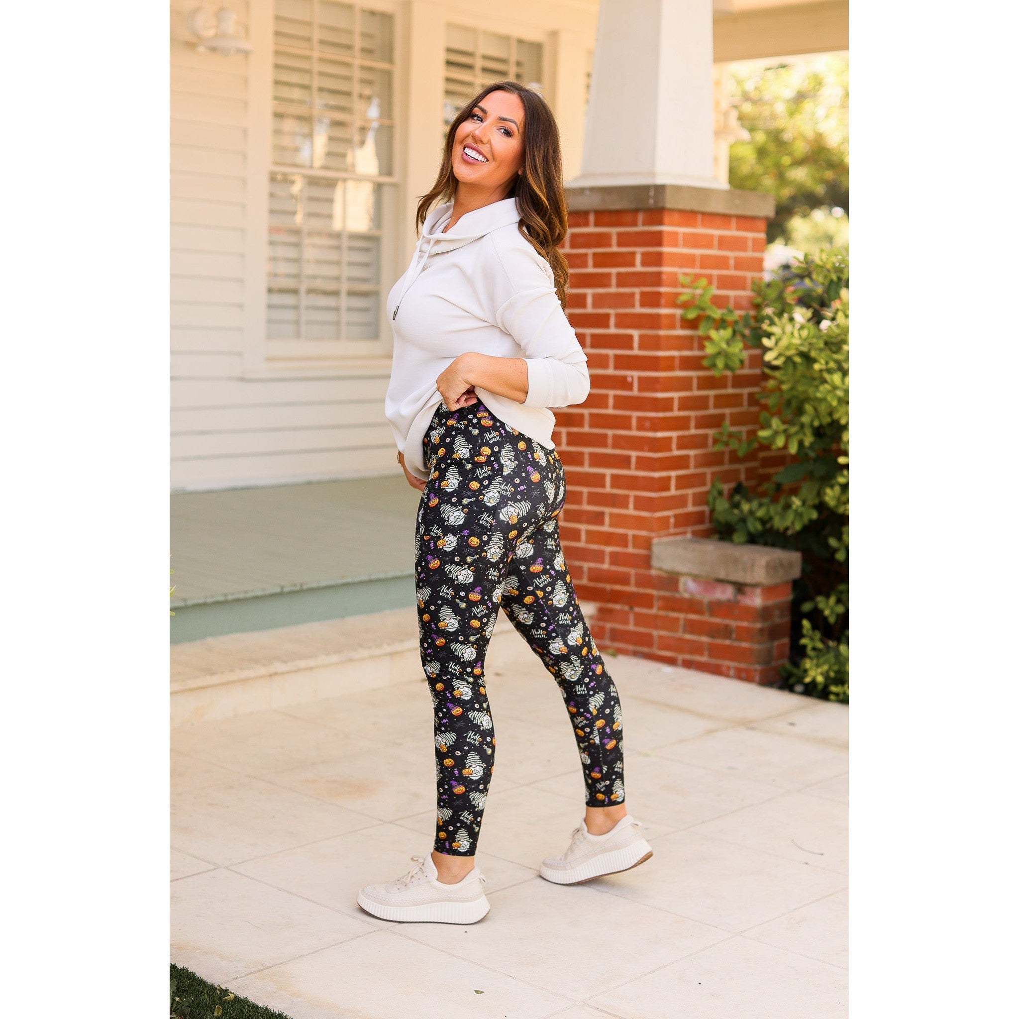 Ready to Ship | Halloween Gnomes Full Length Leggings *