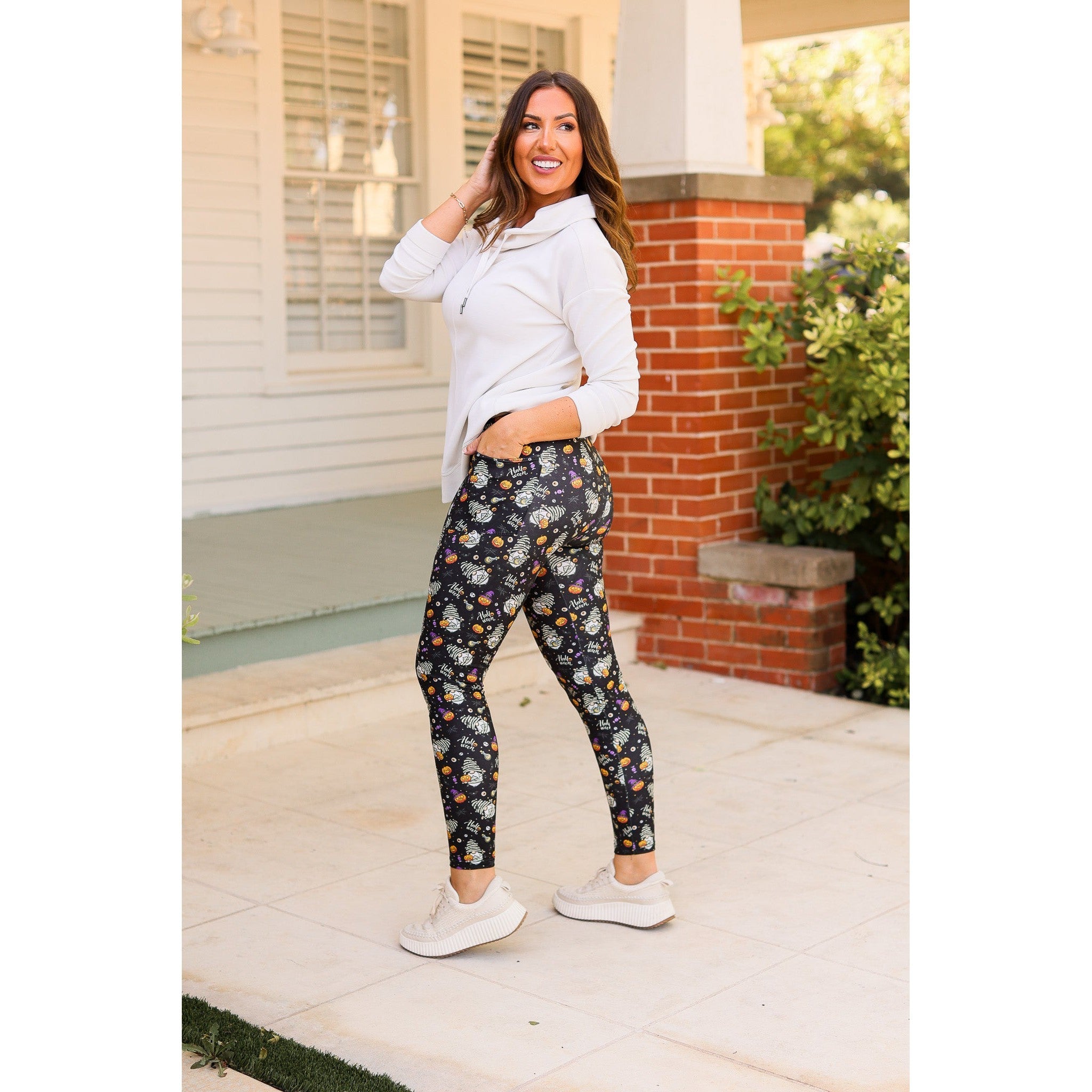 Ready to Ship | Halloween Gnomes Full Length Leggings *