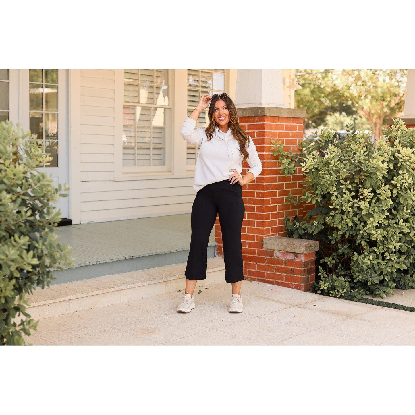 Ready to Ship  | The Gabriella -Black  High Waisted Gaucho Pants - Round 5