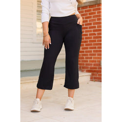 Ready to Ship  | The Gabriella -Black  High Waisted Gaucho Pants - Round 5