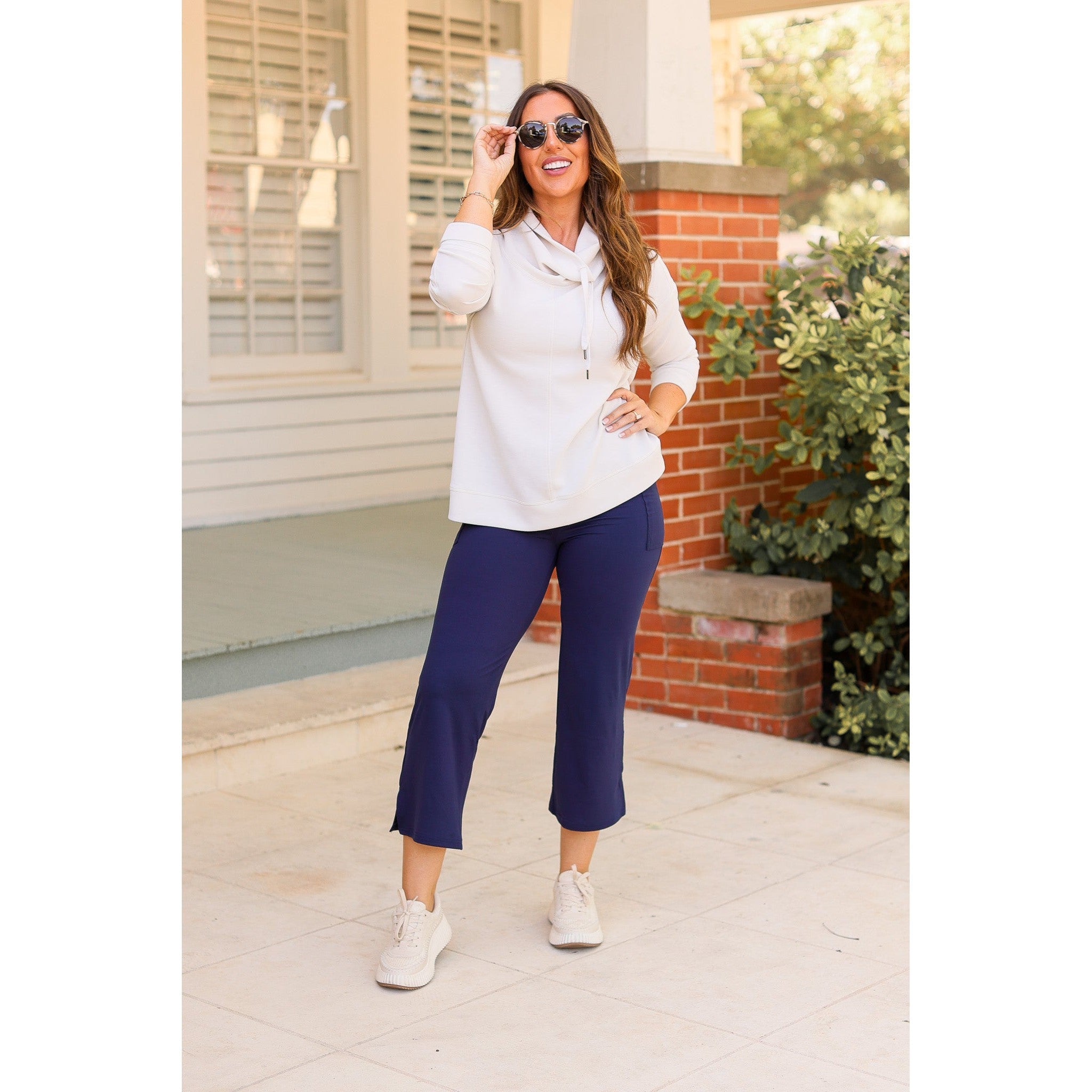 Ready to Ship | The Lydia Navy High Waisted Gaucho Pants - Round 3