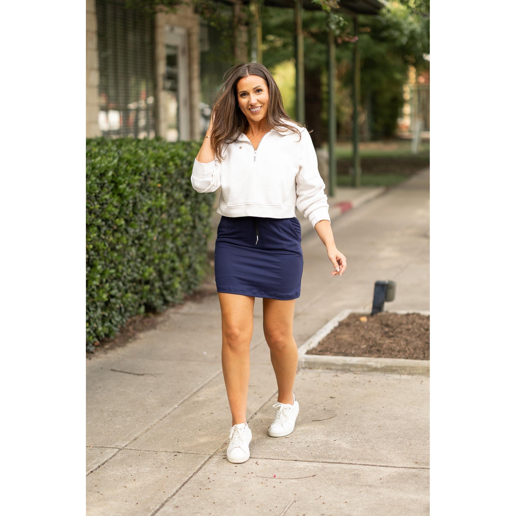 Ready to Ship | The Naomi NAVY Jogger Skirt
