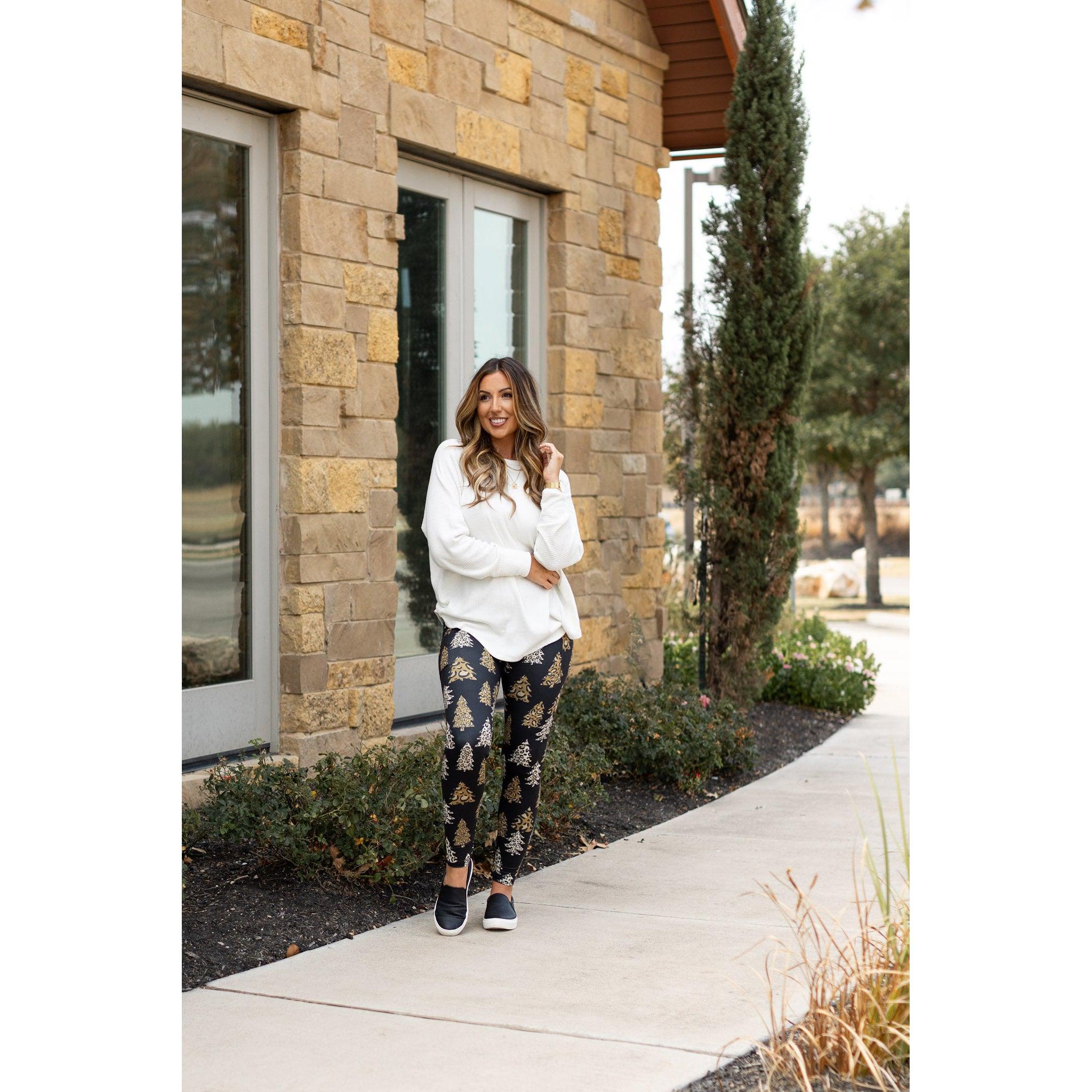 PreOrder  | Leopard Christmas Tree Leggings with Pocket