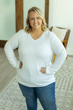 Leah Long Sleeve Top - White