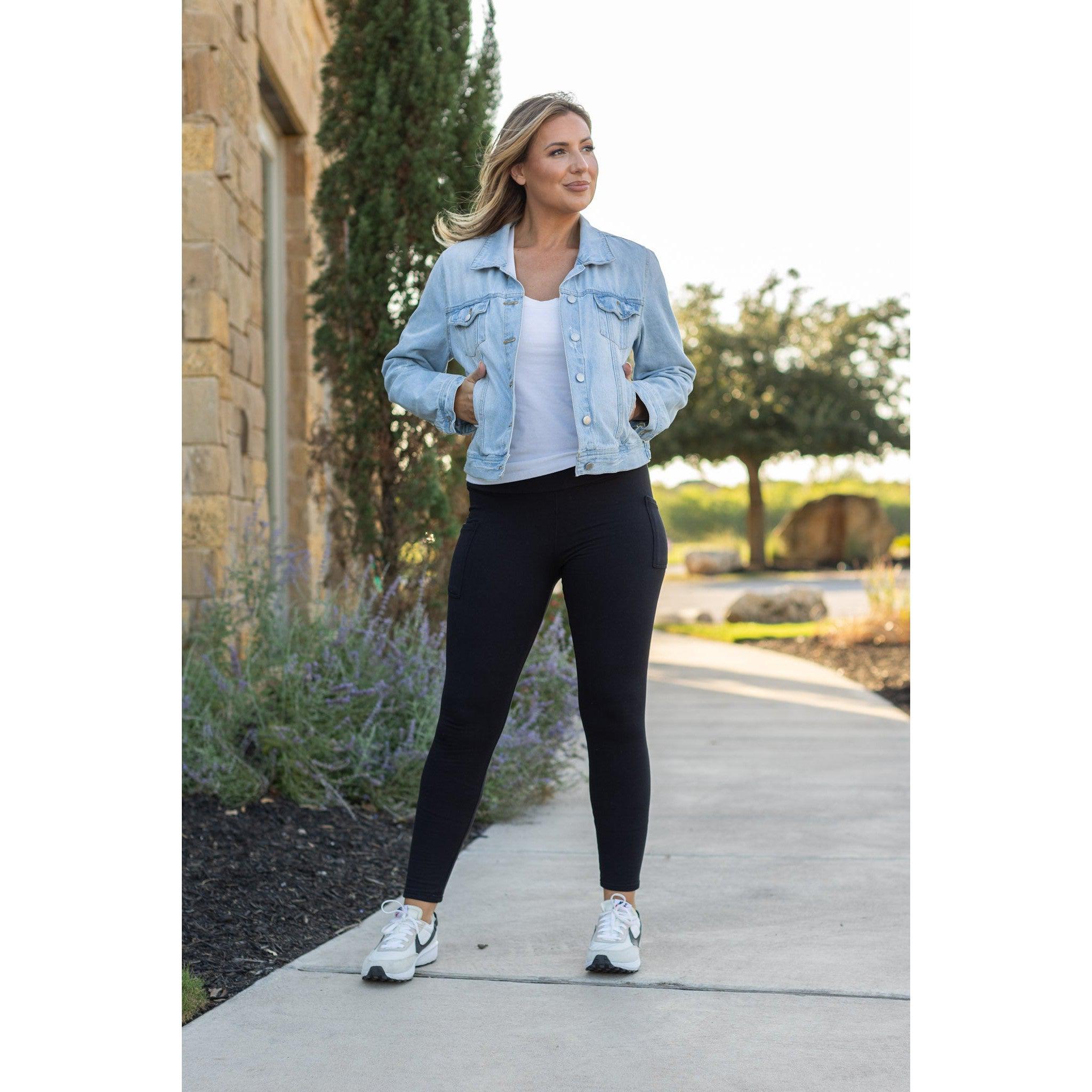 “Buttery soft black leggings for women with high waistband