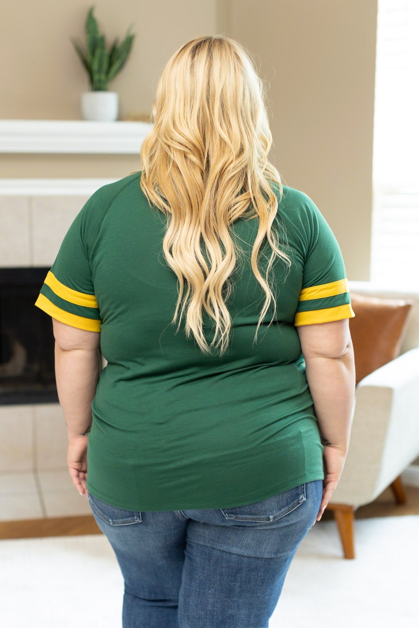 Kylie Tee - Green Bay Green and Yellow