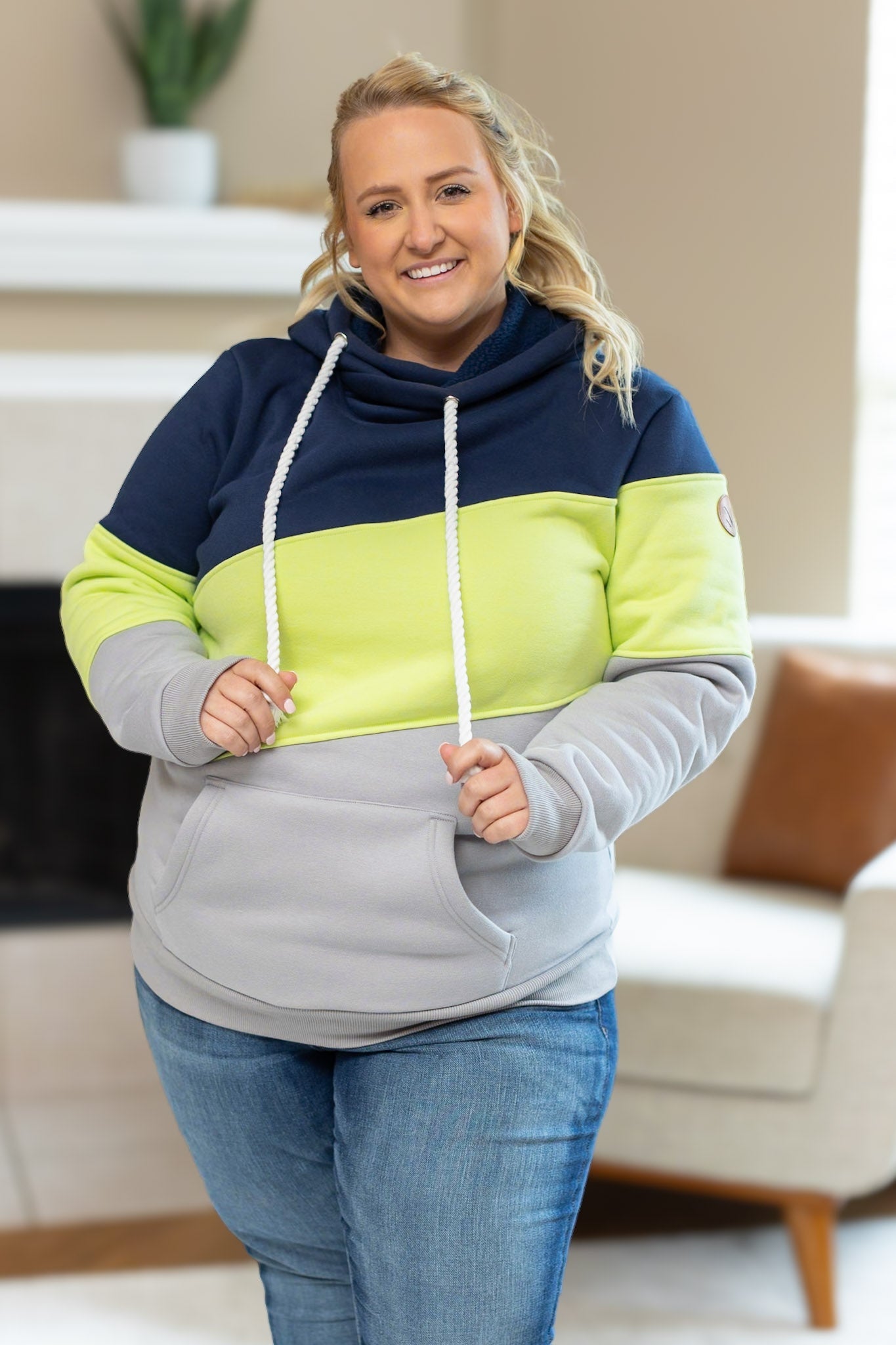 Lizzie Women's Hoodie | Seattle Navy, Lime, Grey