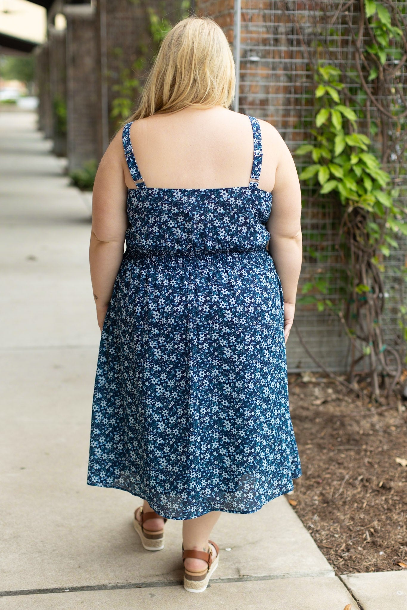 Cassidy Midi Dress - Blue Floral Mix | Summer Dress